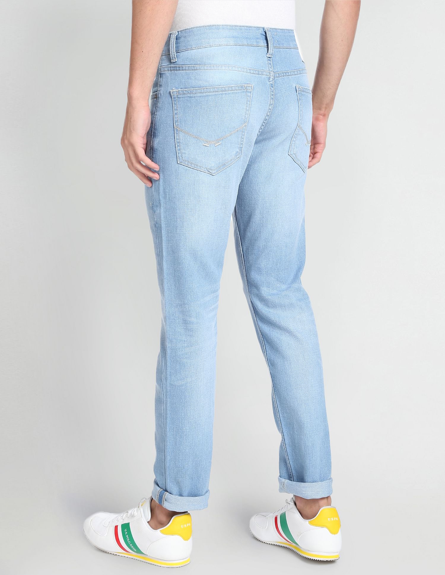 Stone Wash Brandon Slim Fit Jeans Blue - U.S. POLO ASSN. | Large