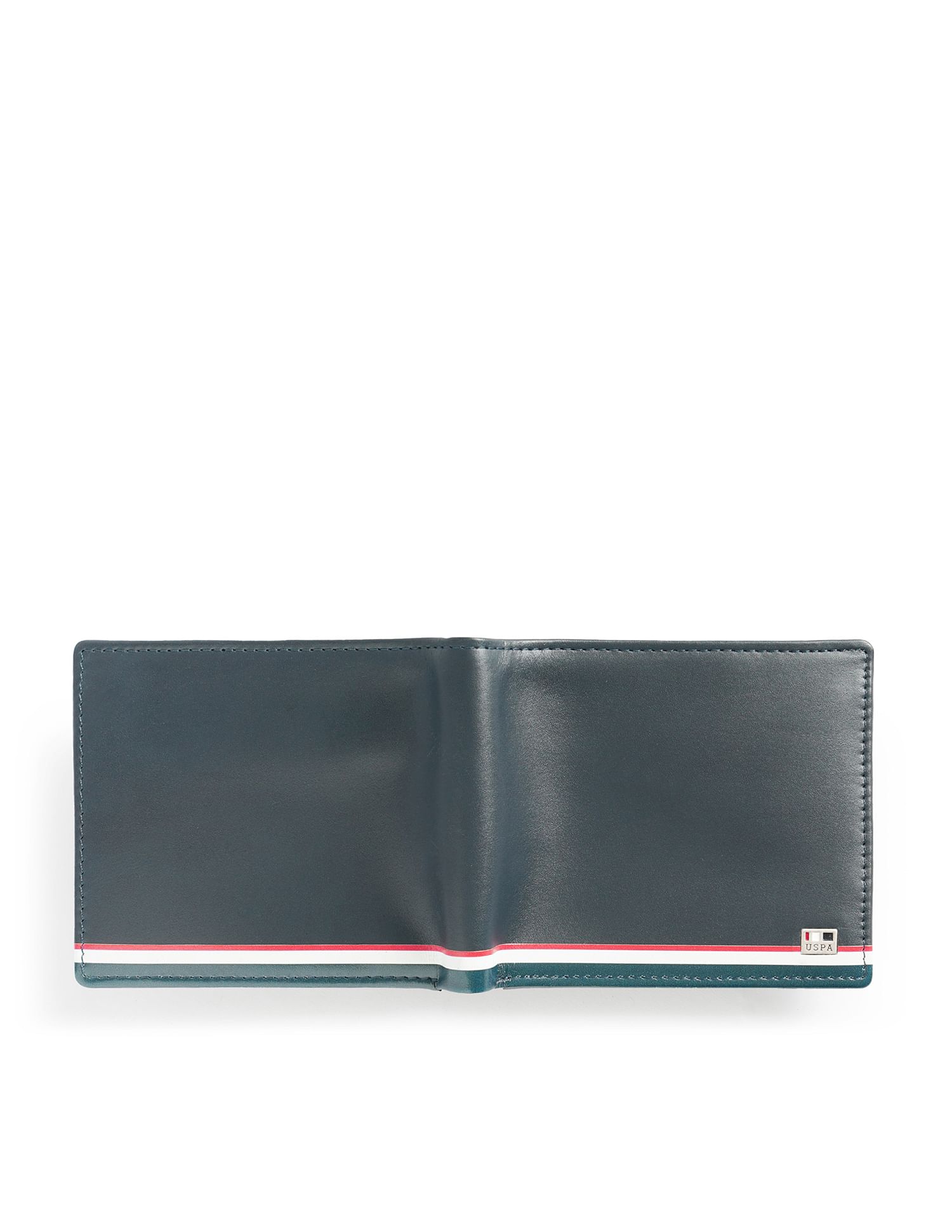 Bi-Fold Taping Solid Wallet Navy - U.S. POLO ASSN. | Large
