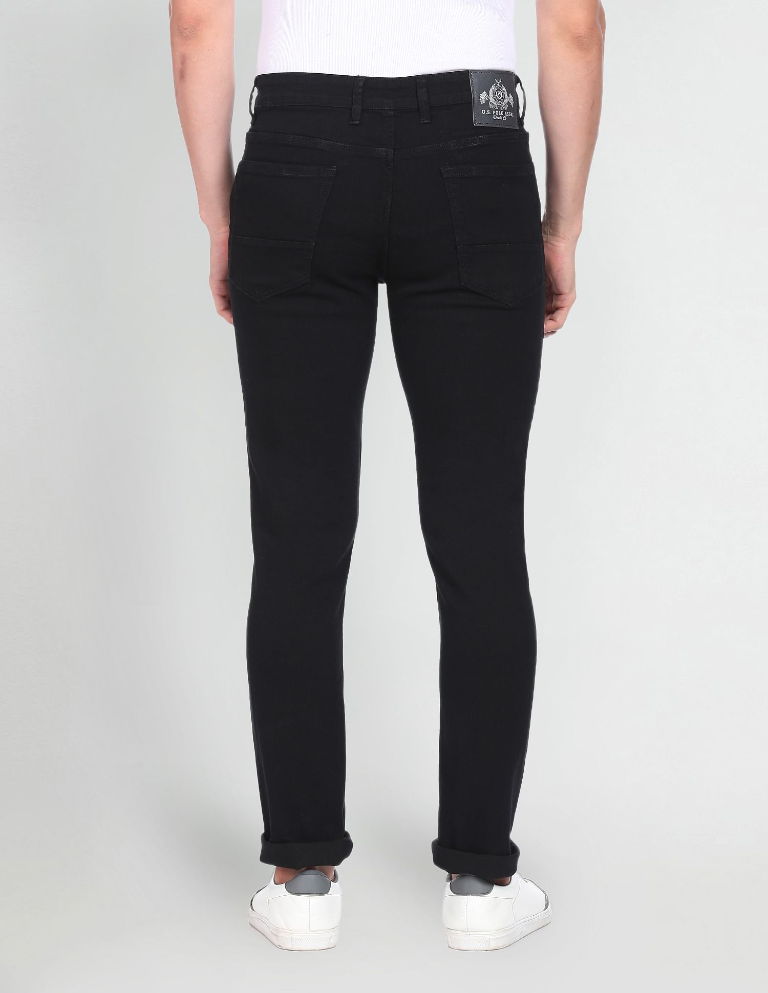 Skinny Fit Mid Rise Jeans Black - U.S. POLO ASSN. | Large