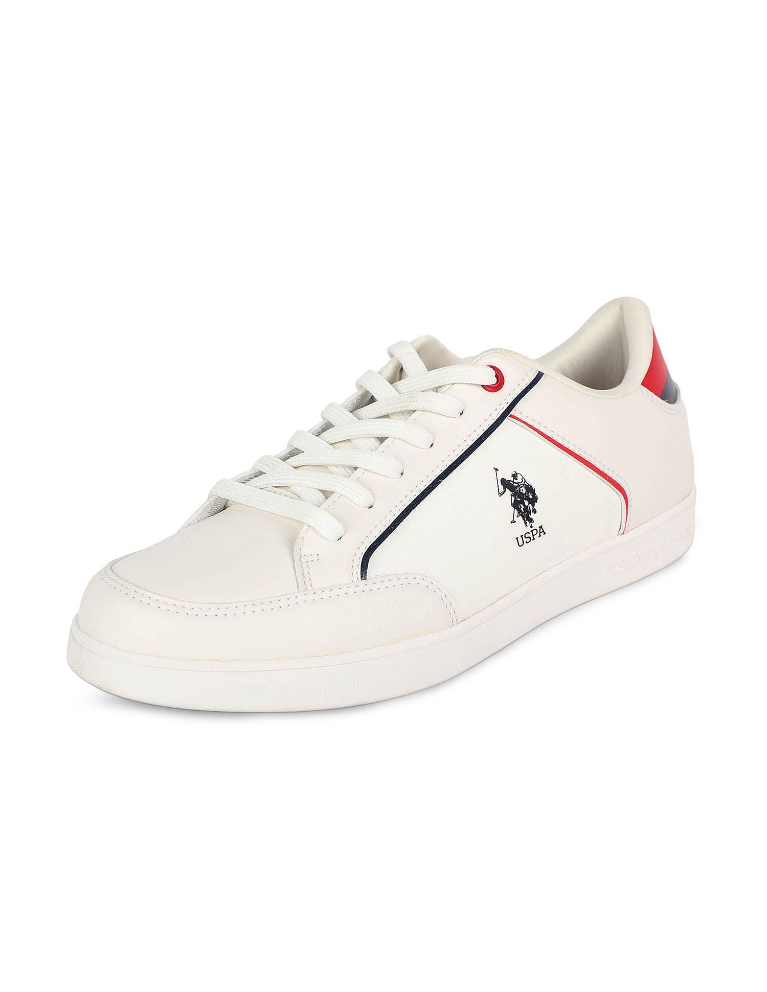 Men Contrast Panel Stanford 2.0 Sneakers Off-White - U.S. POLO ASSN. | Large