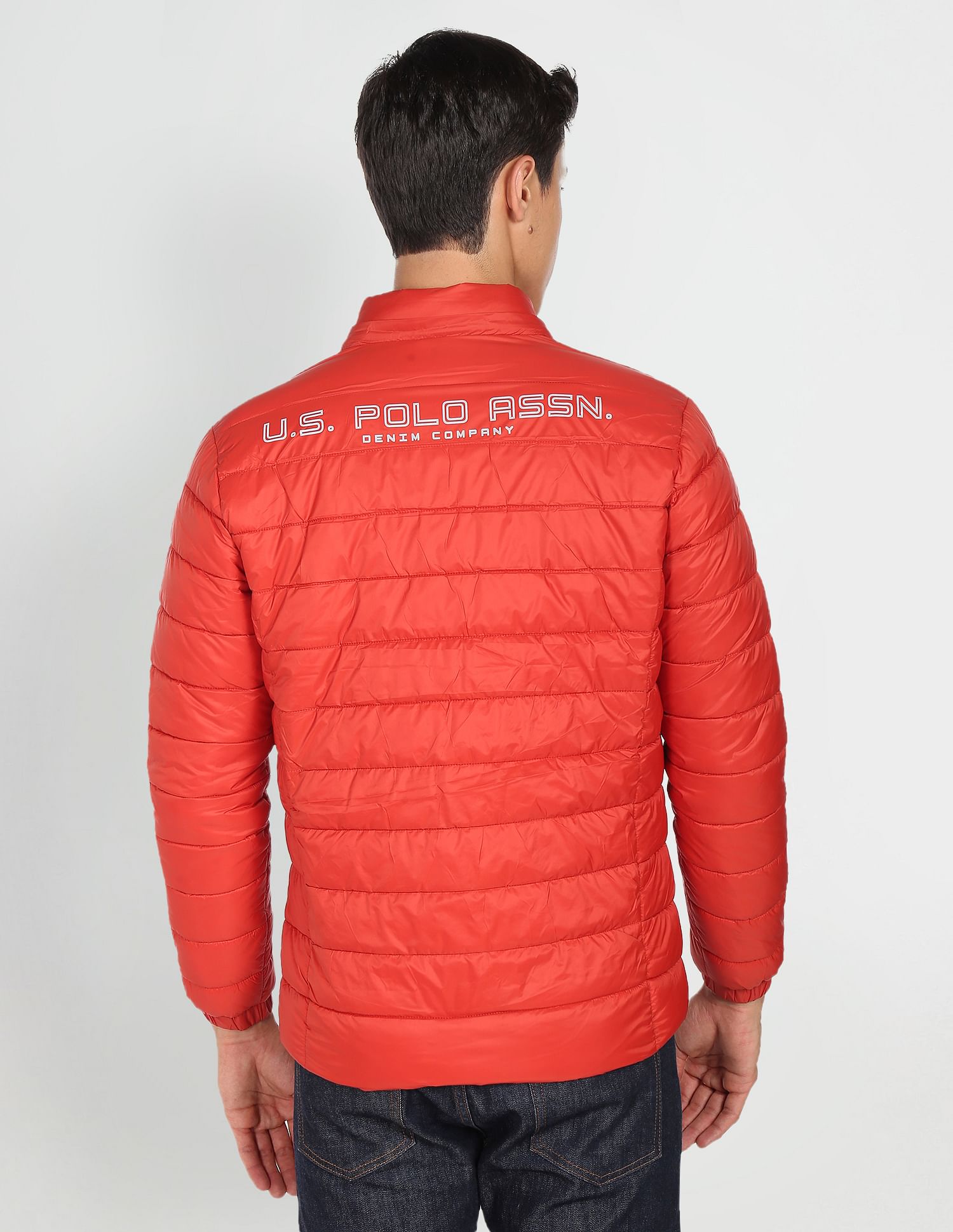 Long Sleeve Brand Print Hooded Jacket Dk. Orange - U.S. POLO ASSN. | Large