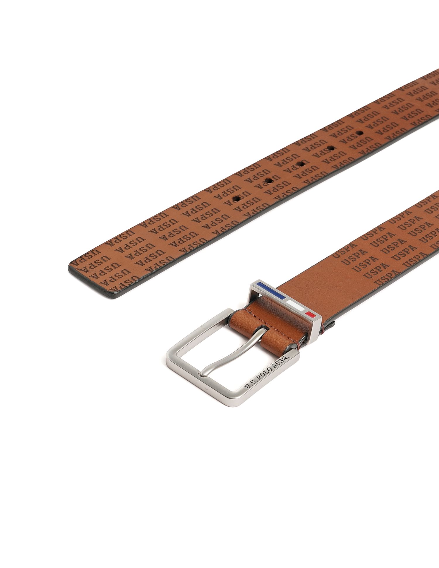Leather Casual Belt Tan - U.S. POLO ASSN. | Large