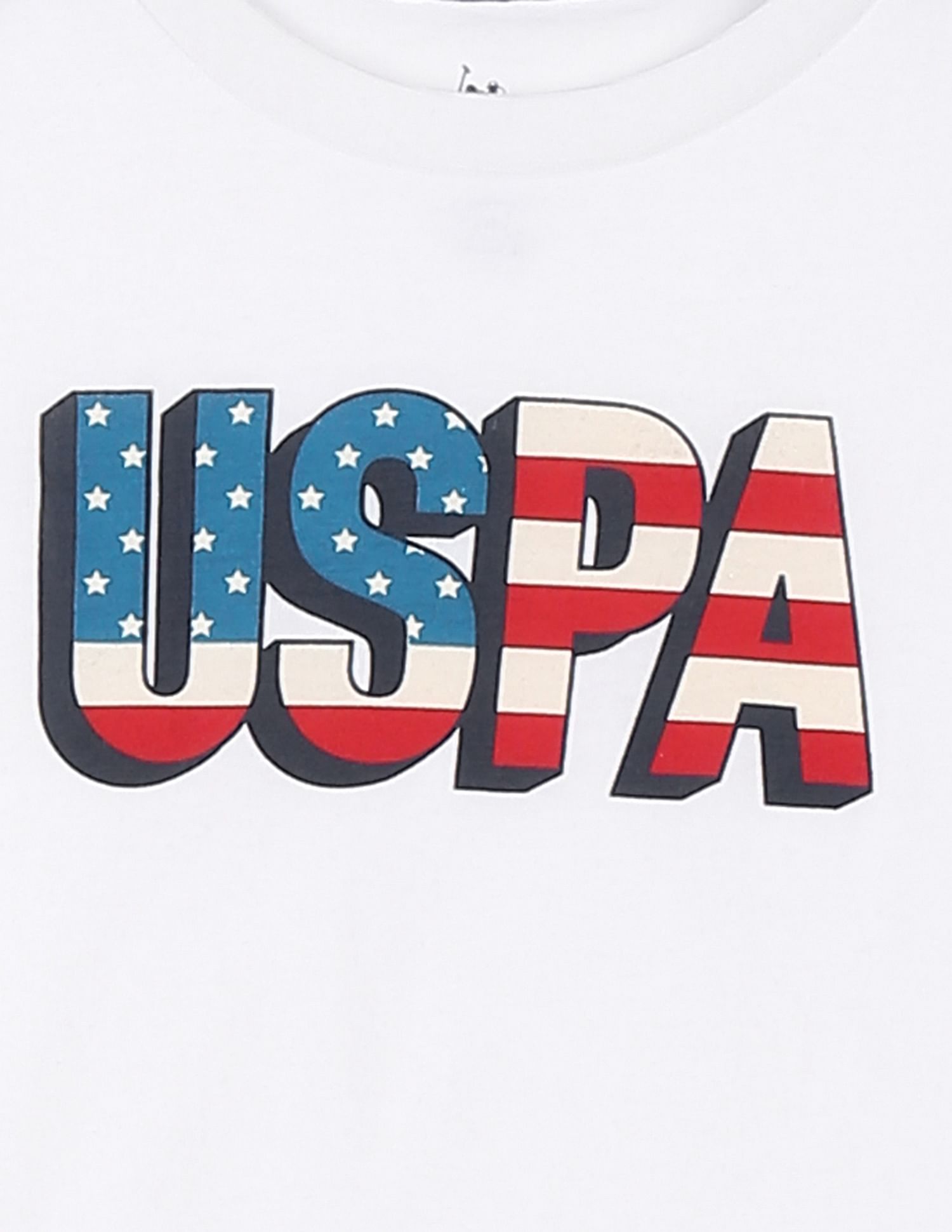 Boys Assorted Cotton Brand Print T-Shirt - Pack Of 2 Mustard and White - U.S. POLO ASSN. | Large