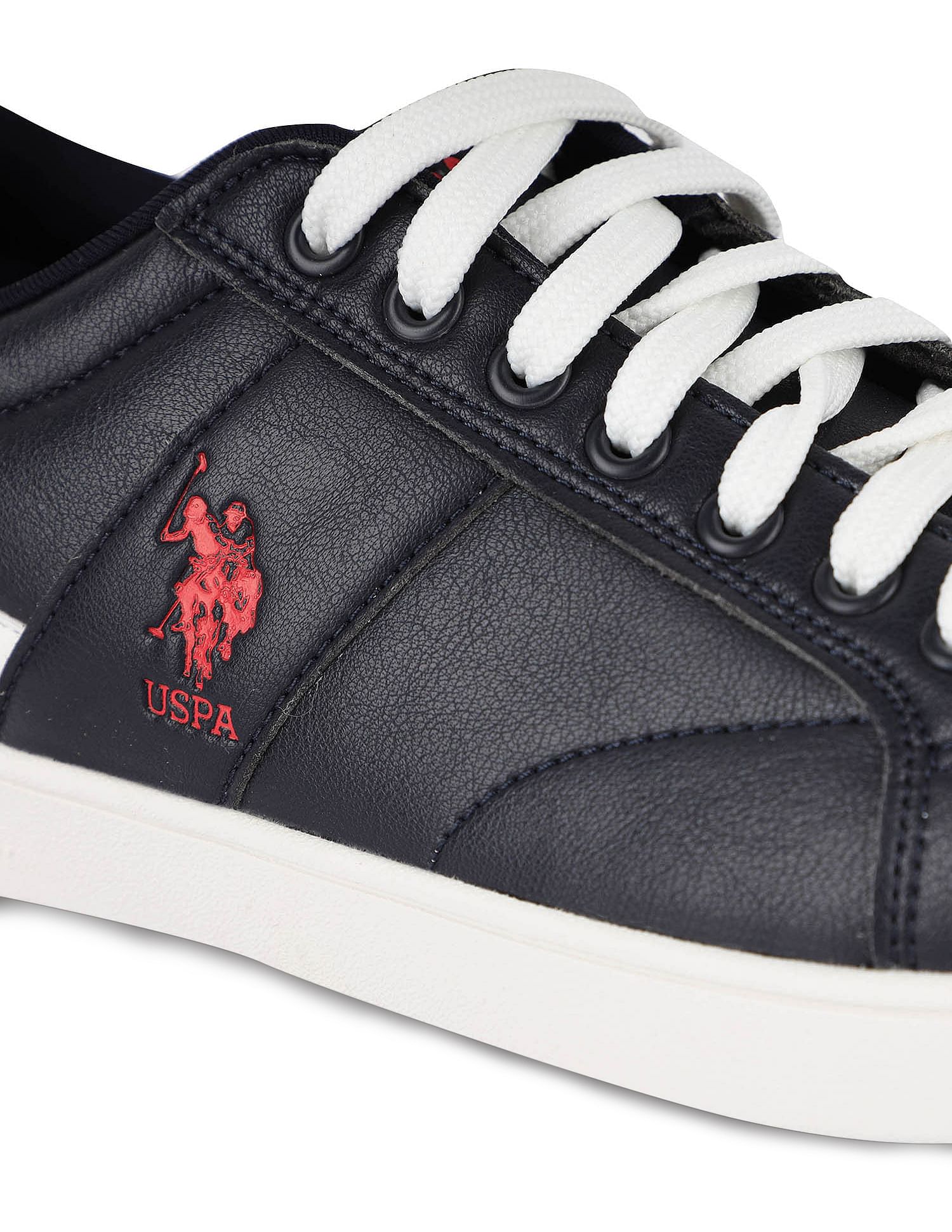 Men Panelled Lace Up Salvin 2.0 Sneakers Navy - U.S. POLO ASSN. | Large