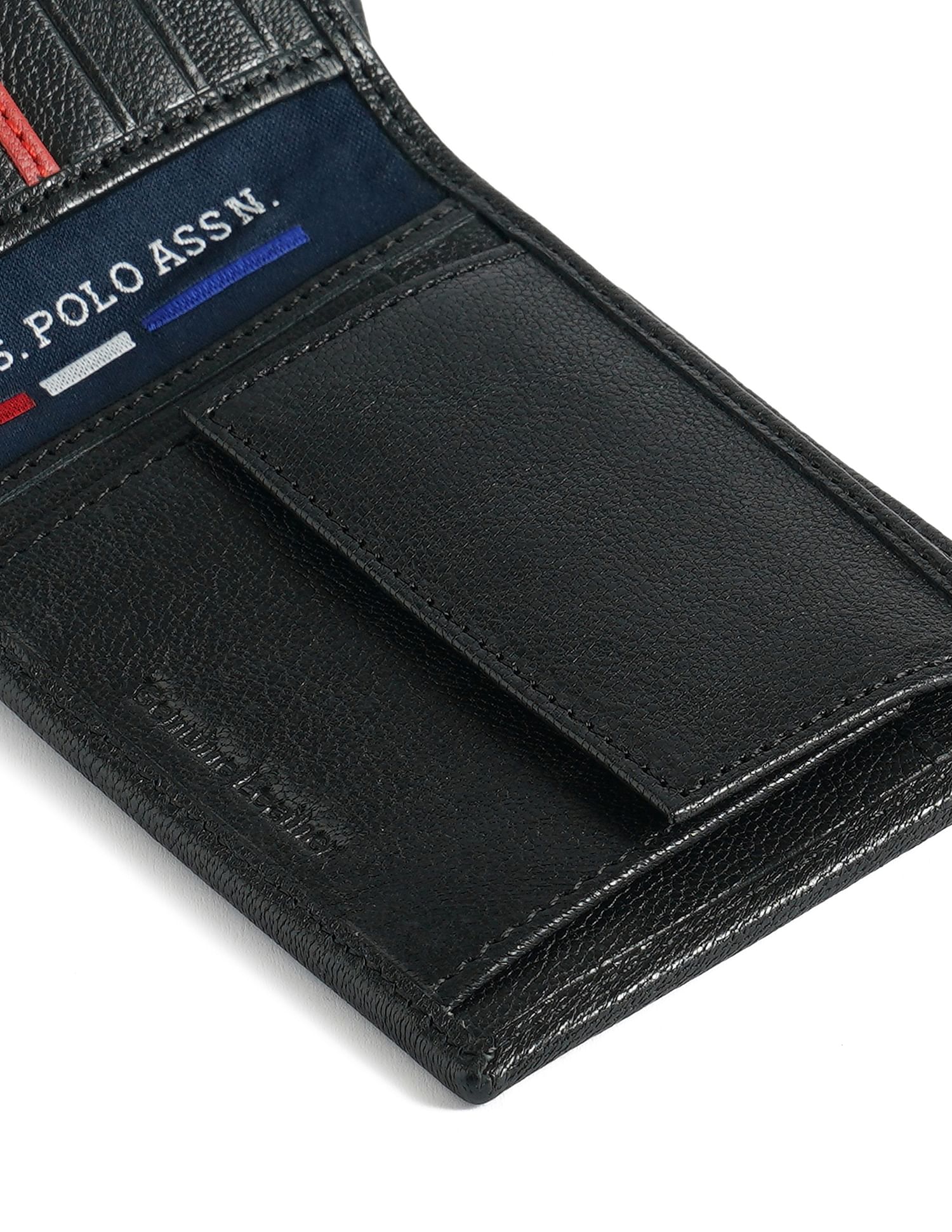 Bi-Fold Texture Wallet Black - U.S. Polo Assn. India | Large