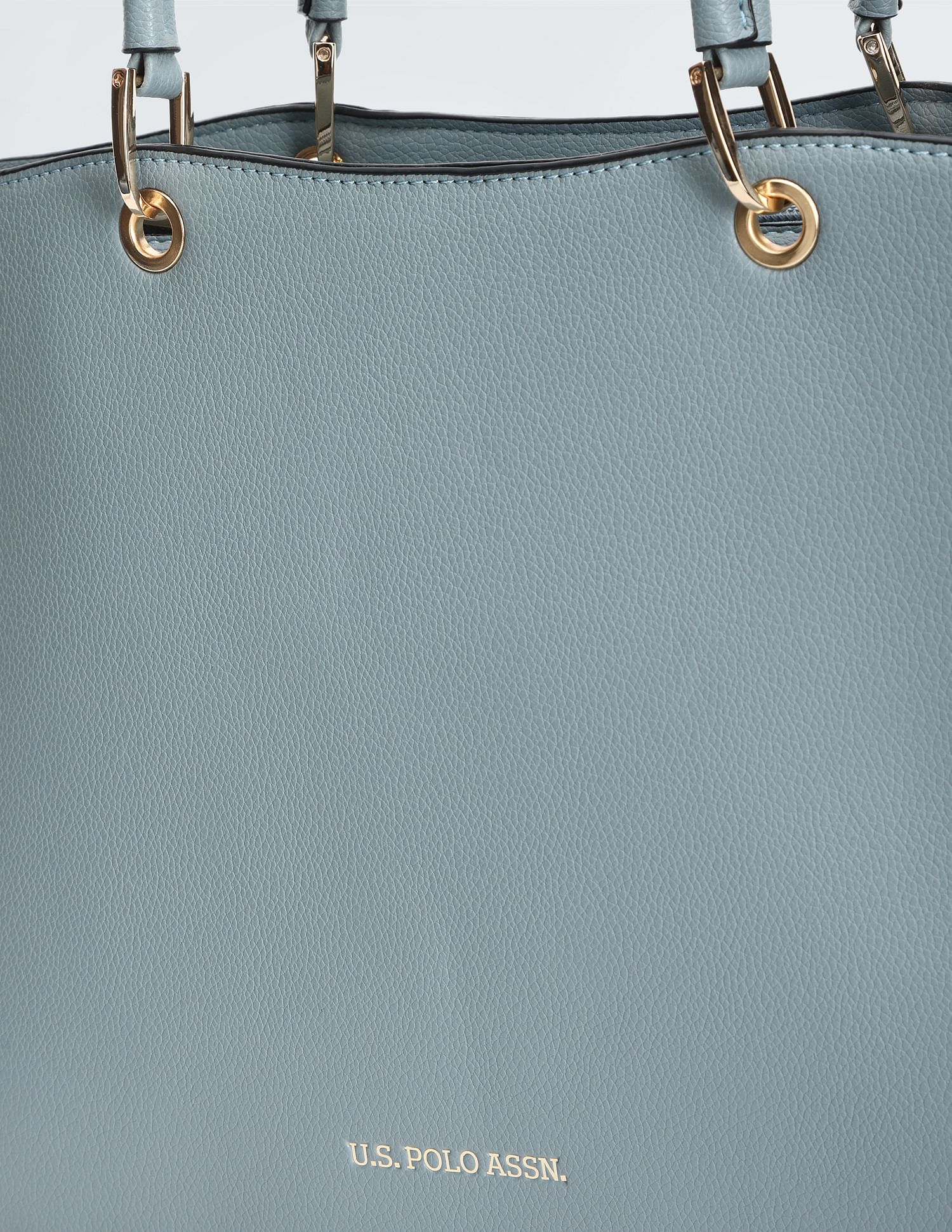 Minimal Structured Hang Bag Light Blue - U.S. POLO ASSN. | Large