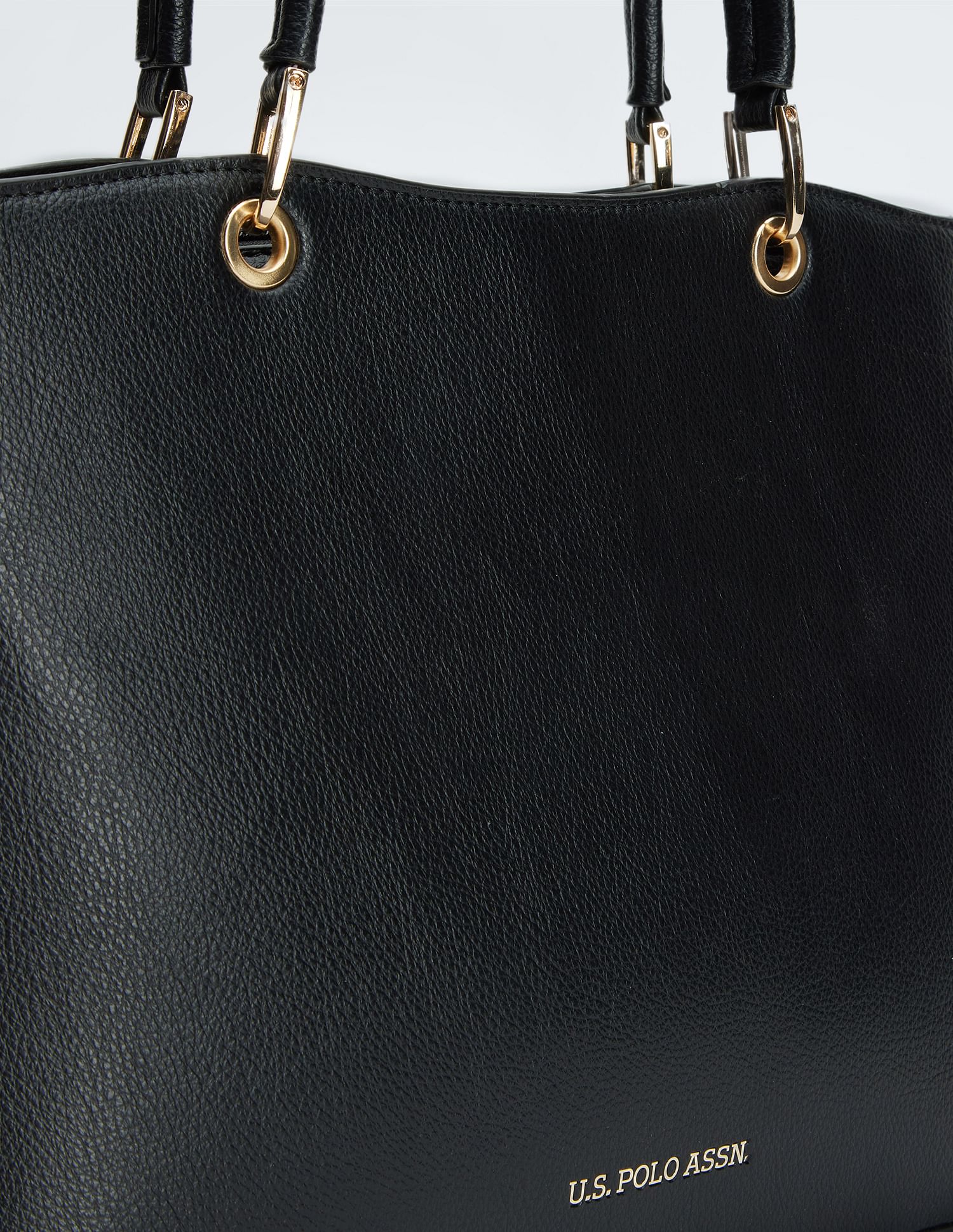 Minimal Structured Hang Bag Black - U.S. POLO ASSN. | Large