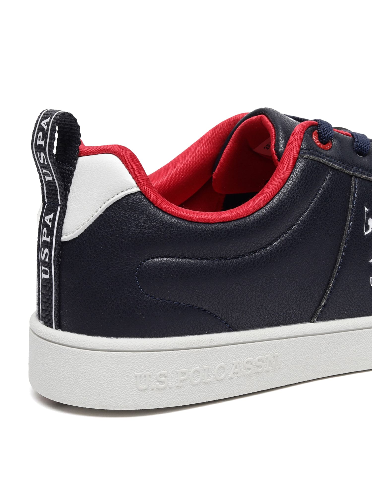 Men Lester Solid Lace Up Sneakers Navy - U.S. Polo Assn. India | Large
