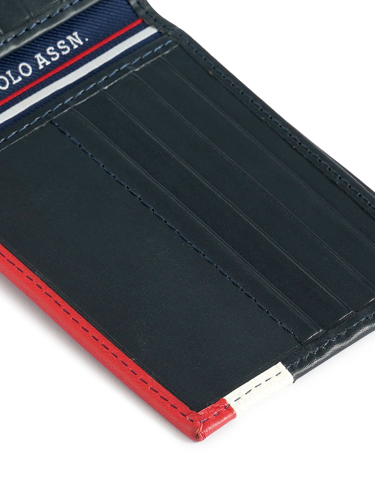 Bi-Fold Horizontal Stripe Wallet Navy - U.S. Polo Assn. India | Large