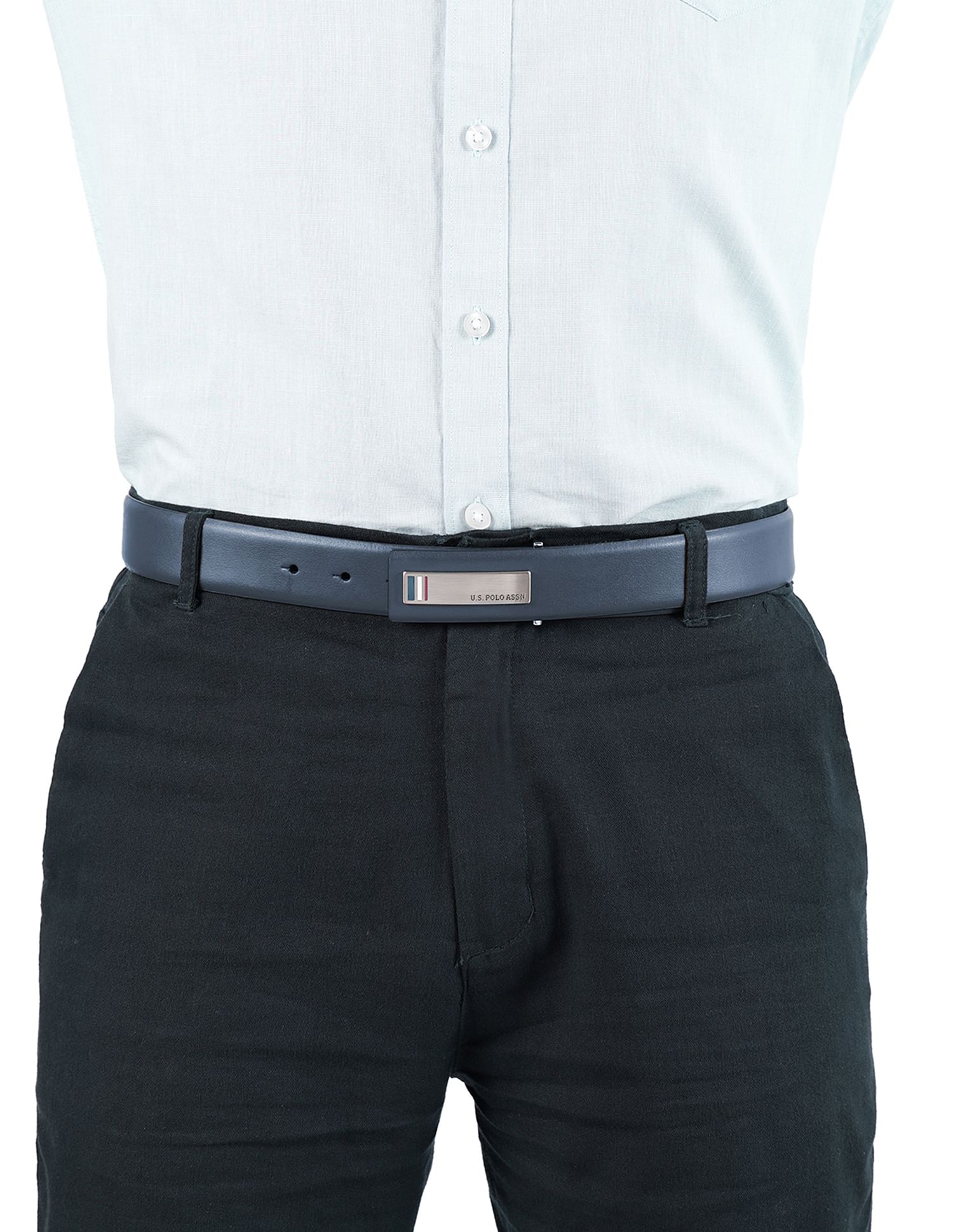 Single Side Chino Belt Navy - U.S. POLO ASSN. | Large