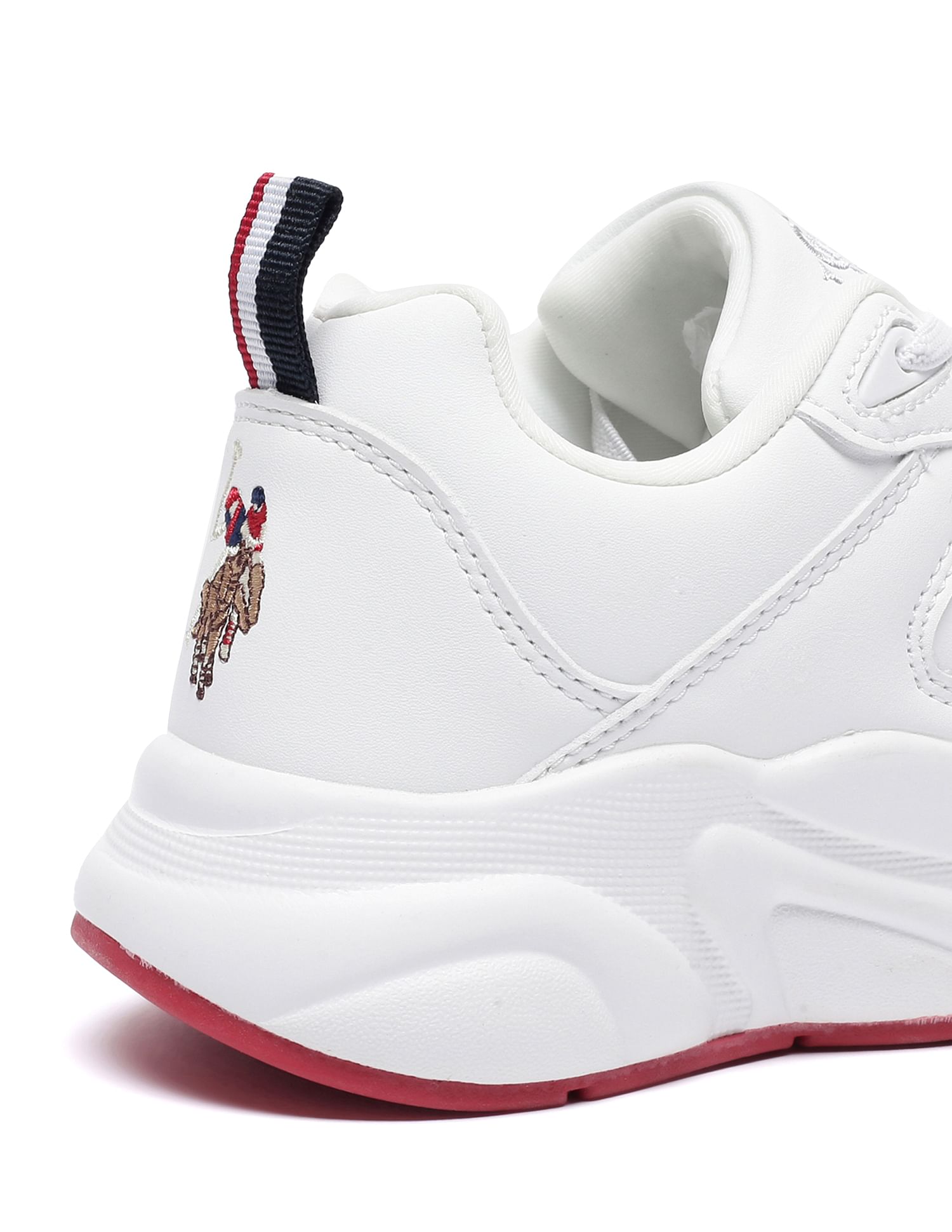 Women Panelled Lace Up Sneakers Off White - U.S. POLO ASSN. | Large