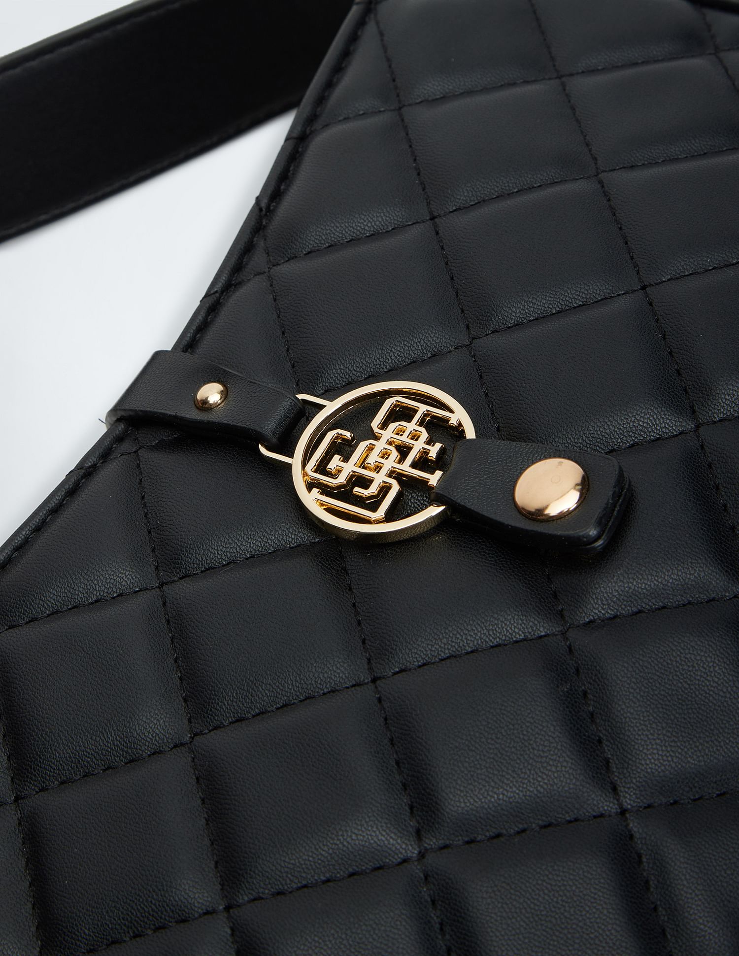 Quilted Monogram Baguette Bag Black - U.S. POLO ASSN. | Large