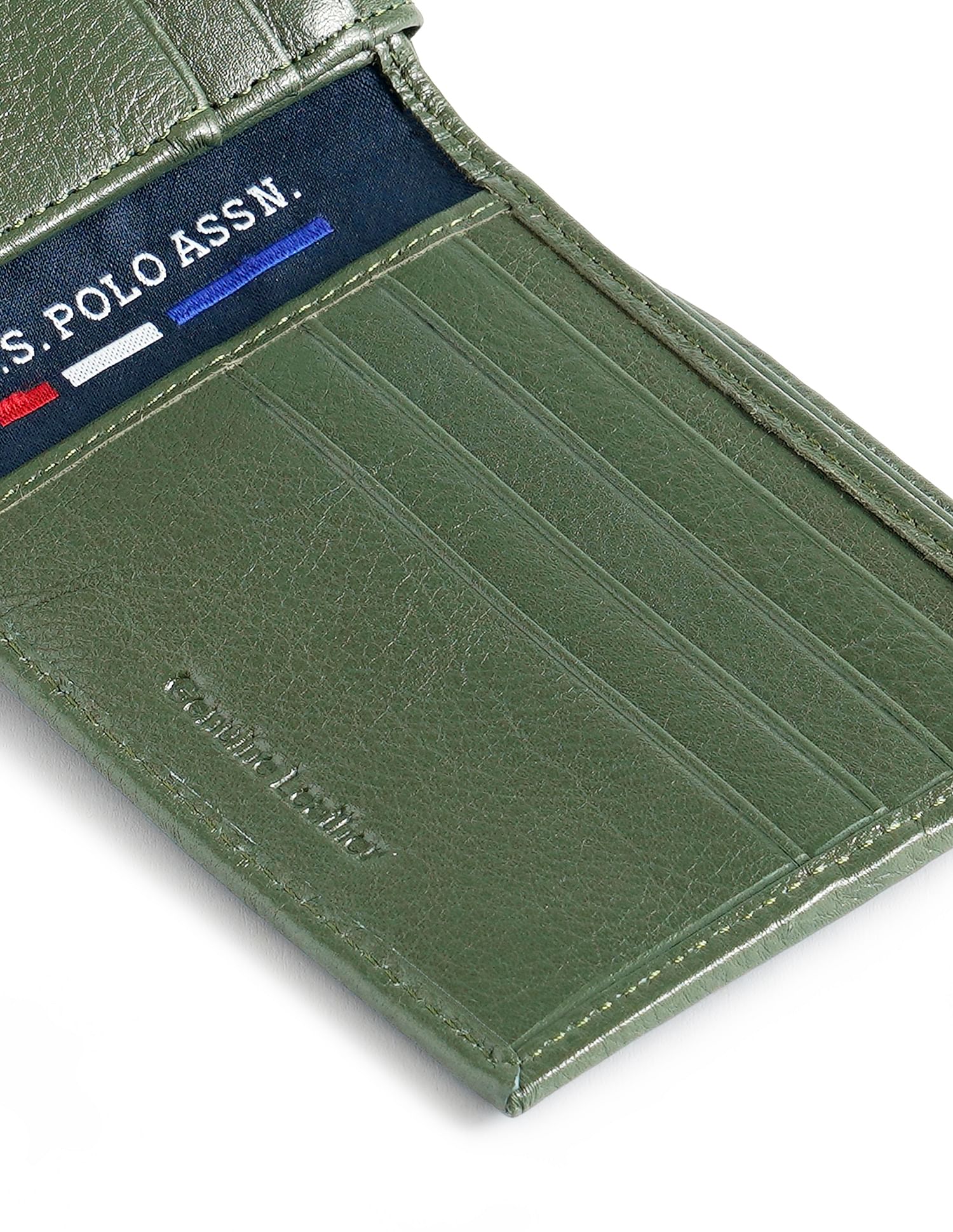 Bi-Fold Solid Wallet Olive - U.S. POLO ASSN. | Large