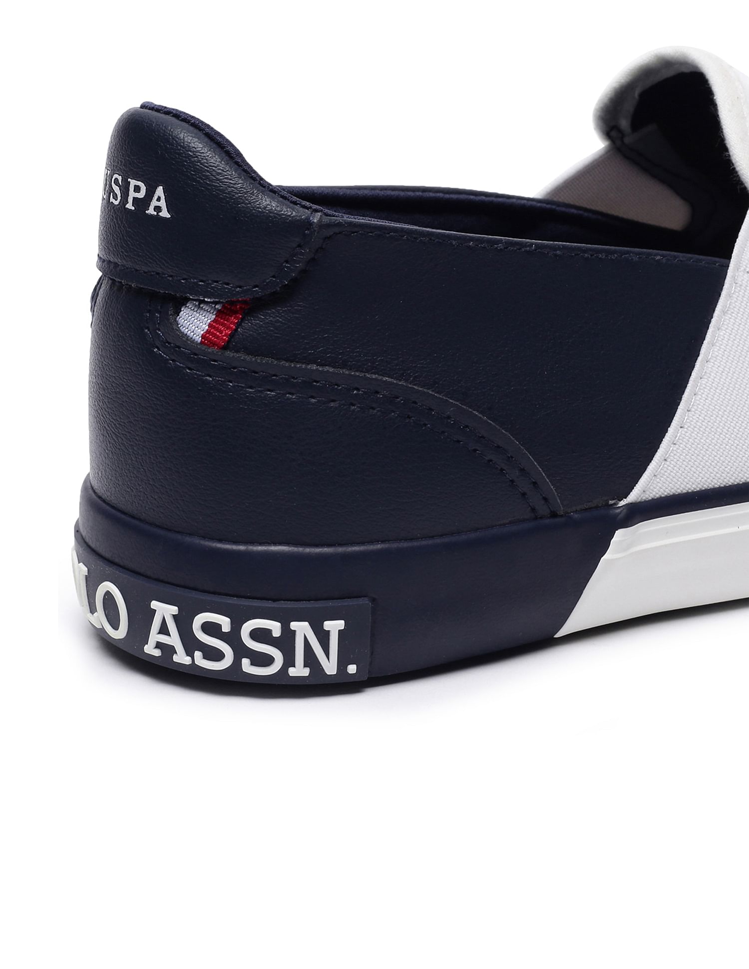 Men Lanap Colour Block Slip On Shoes White and Navy - U.S. POLO ASSN. | Large