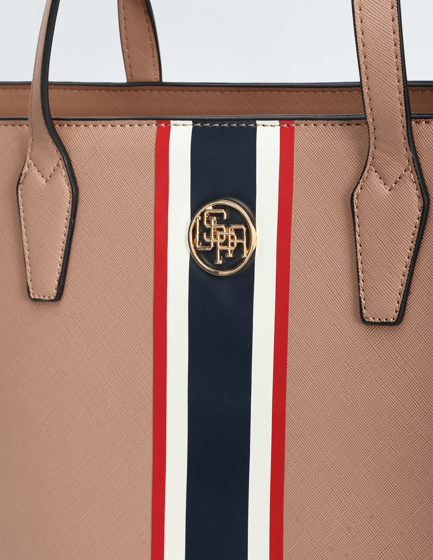 Signature Stripe Tote Bag Light Pink - U.S. POLO ASSN. | Large