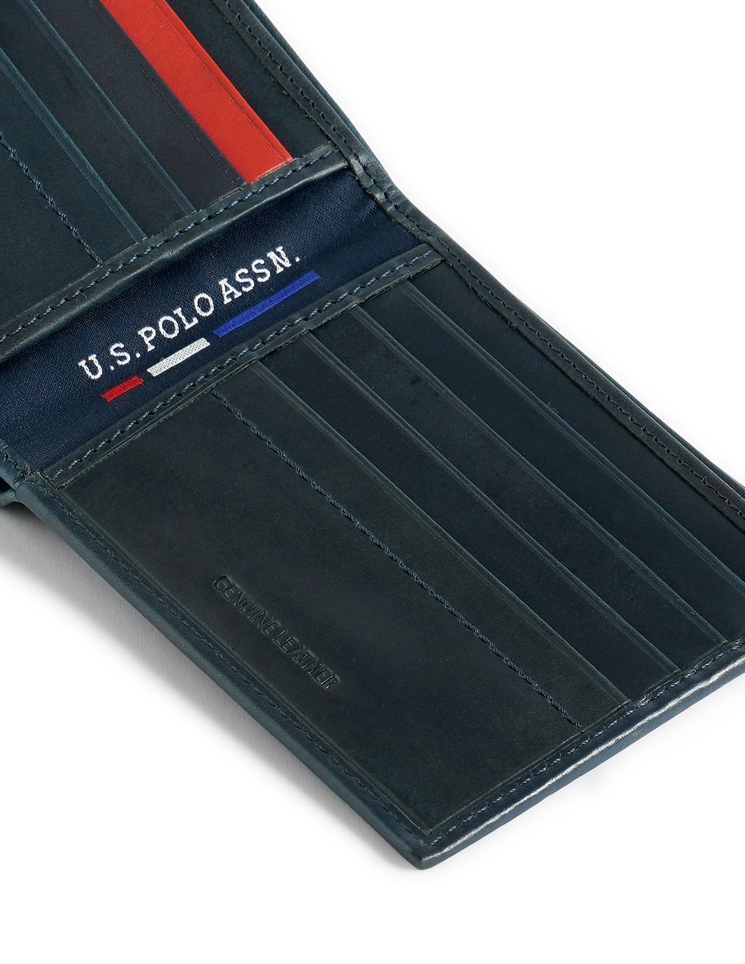 Bi-Fold Solid Wallet Navy - U.S. Polo Assn. India | Large