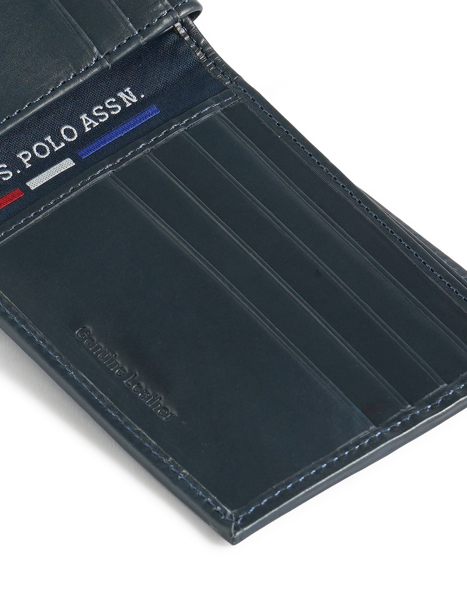 Bi-Fold Solid Wallet Navy - U.S. POLO ASSN. | Large