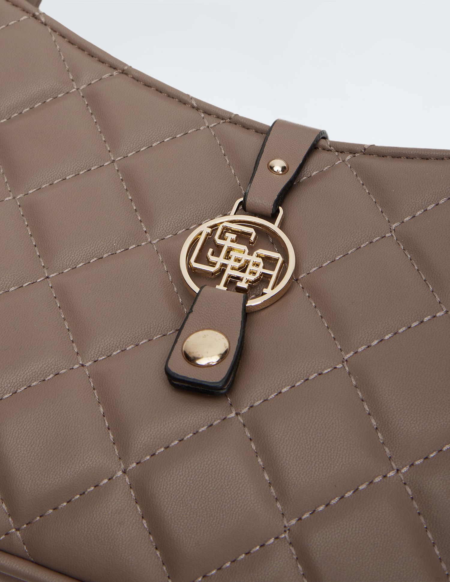 Quilted Monogram Baguette Bag Taupe - U.S. POLO ASSN. | Large