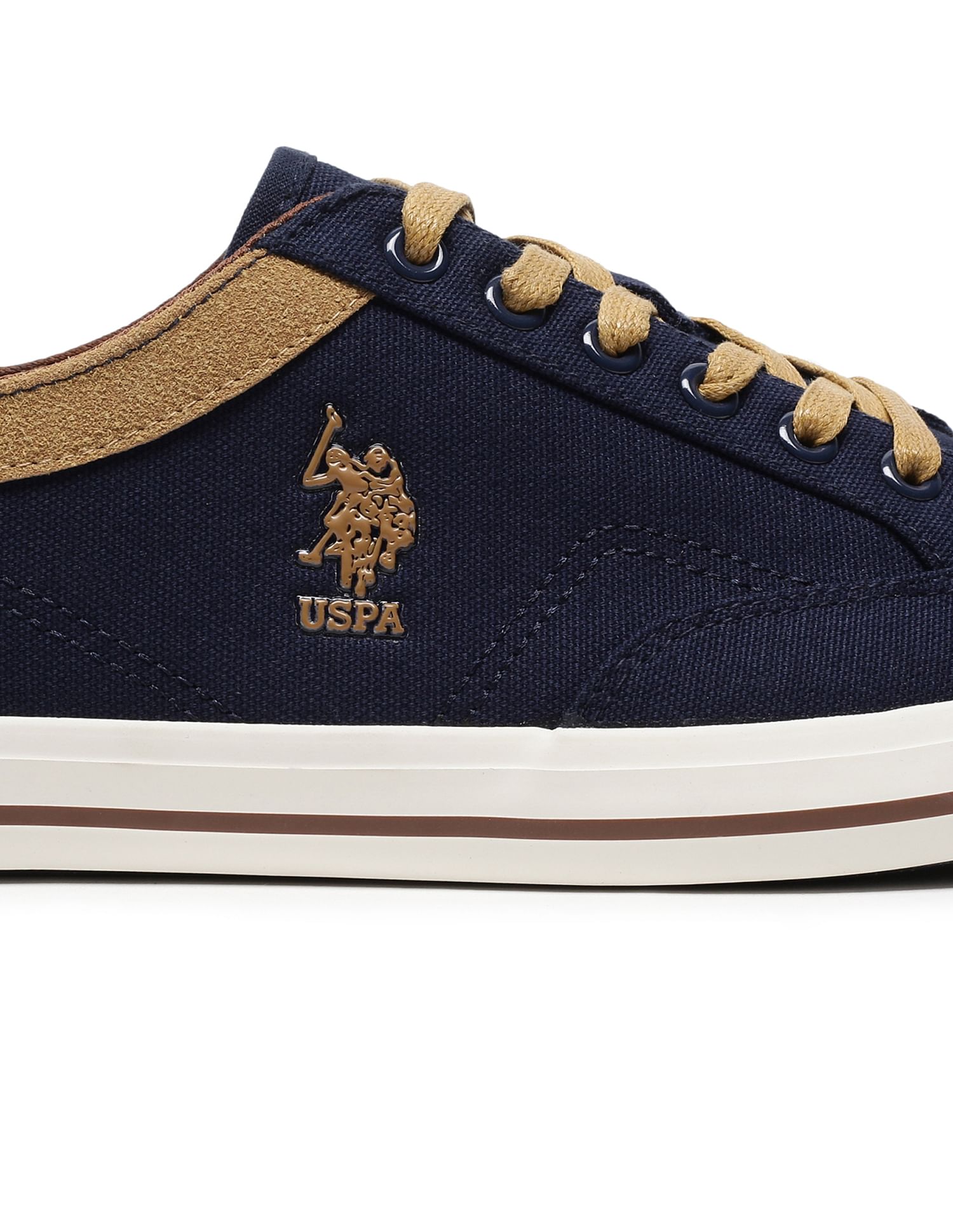 Men Contrast Trim Monton 4.0 Sneakers Navy - U.S. Polo Assn. India | Large