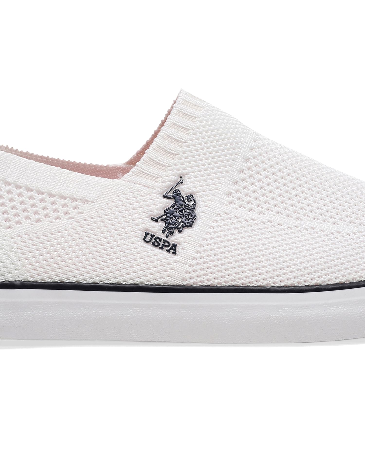 Men Knit Octavia 2.0 Slip On Shoes Off-White - U.S. Polo Assn. India | Large