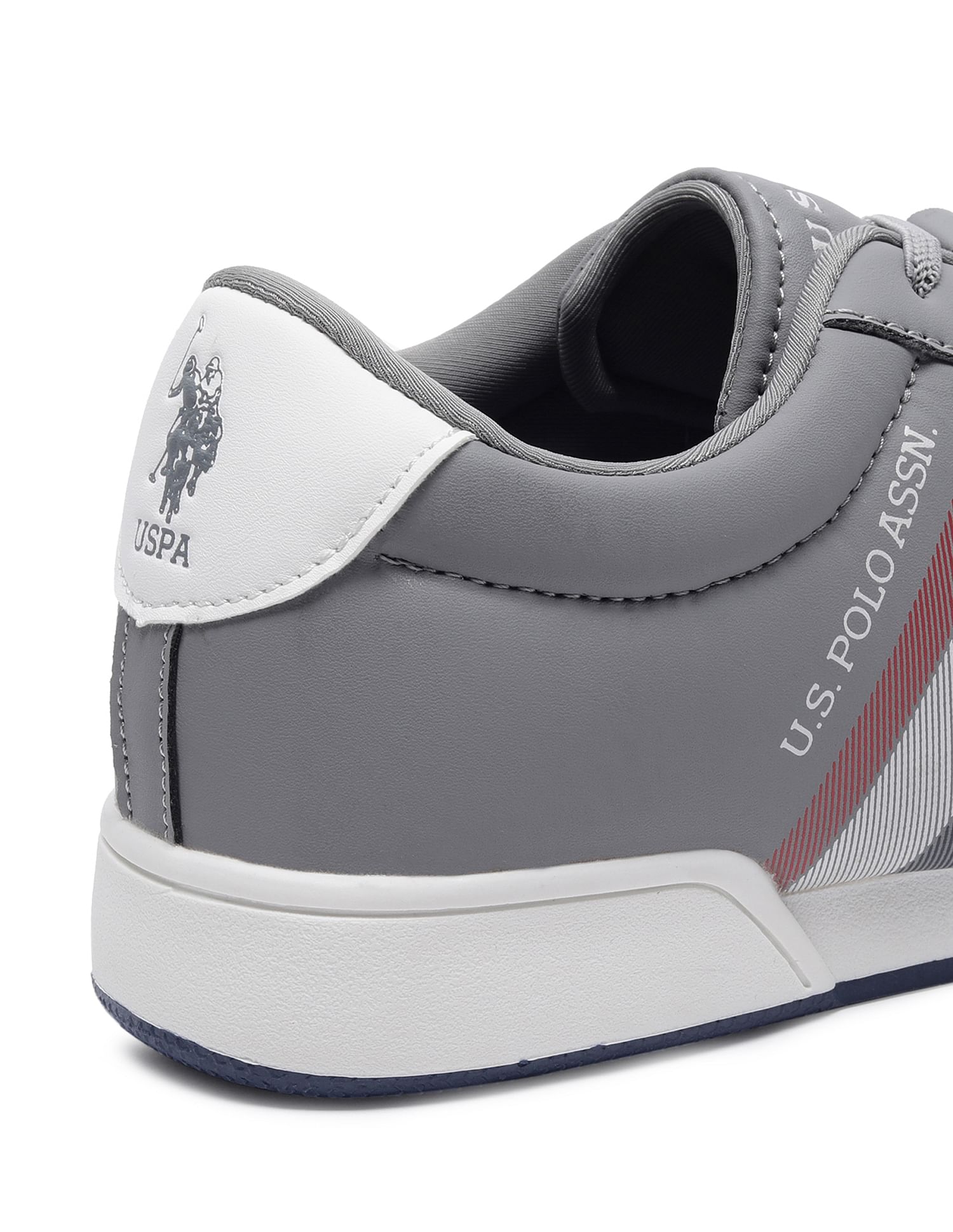 Men Panelled Lace Up Anders Sneakers Grey - U.S. Polo Assn. India | Large