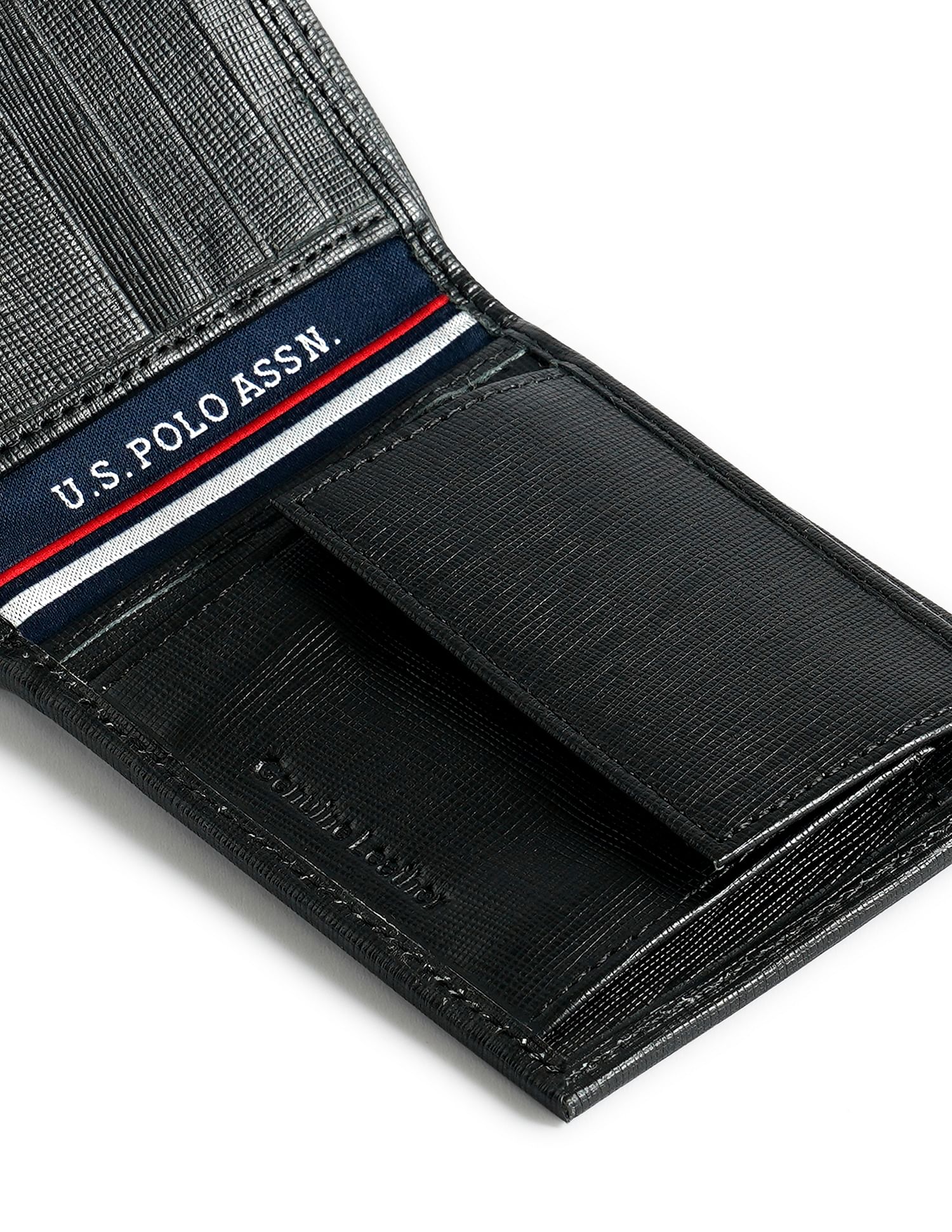 Bi-Fold Vertical Stripe Wallet Black - U.S. POLO ASSN. | Large