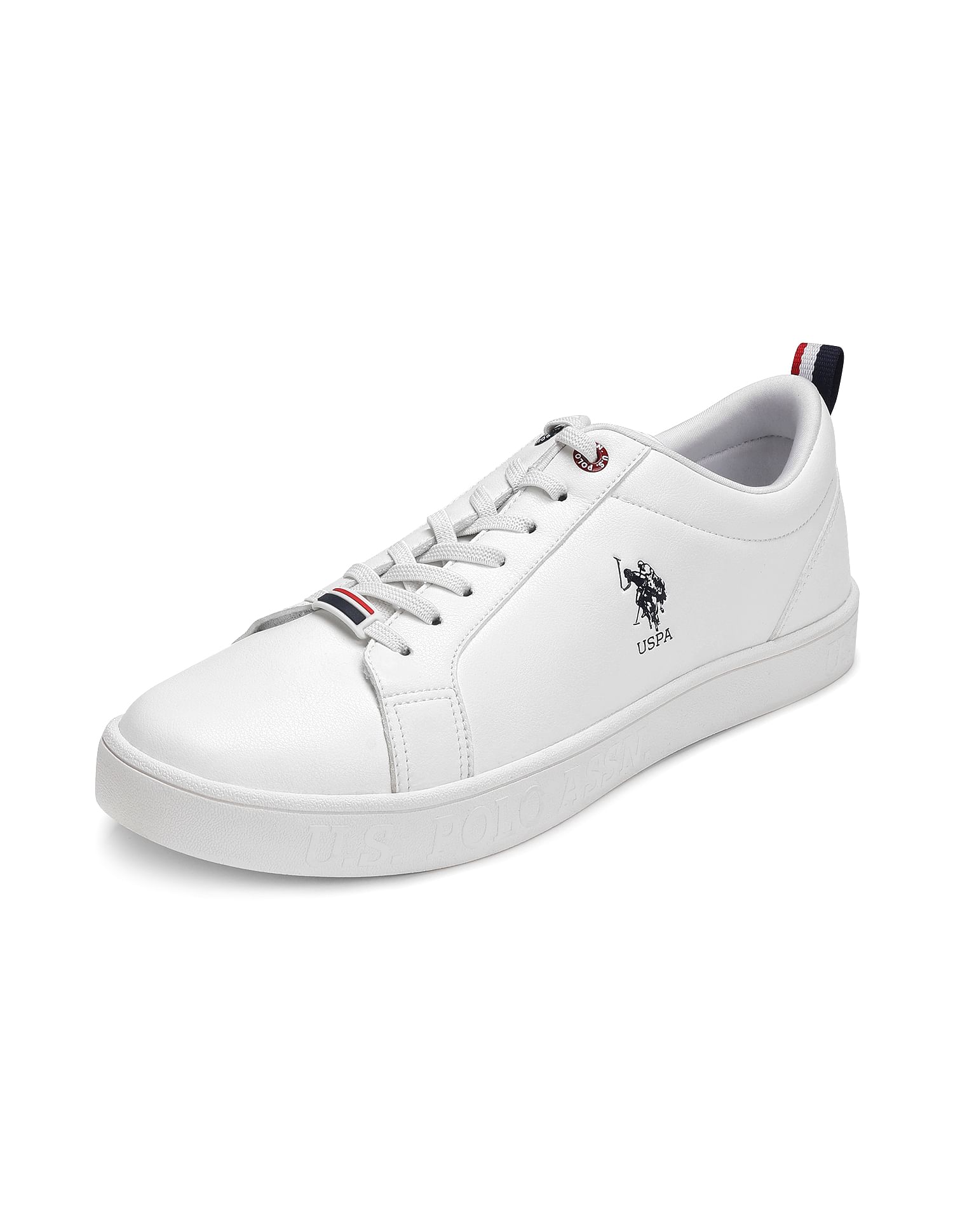 Men Solid Lace Up Dorit Sneakers White - U.S. Polo Assn. India | Large