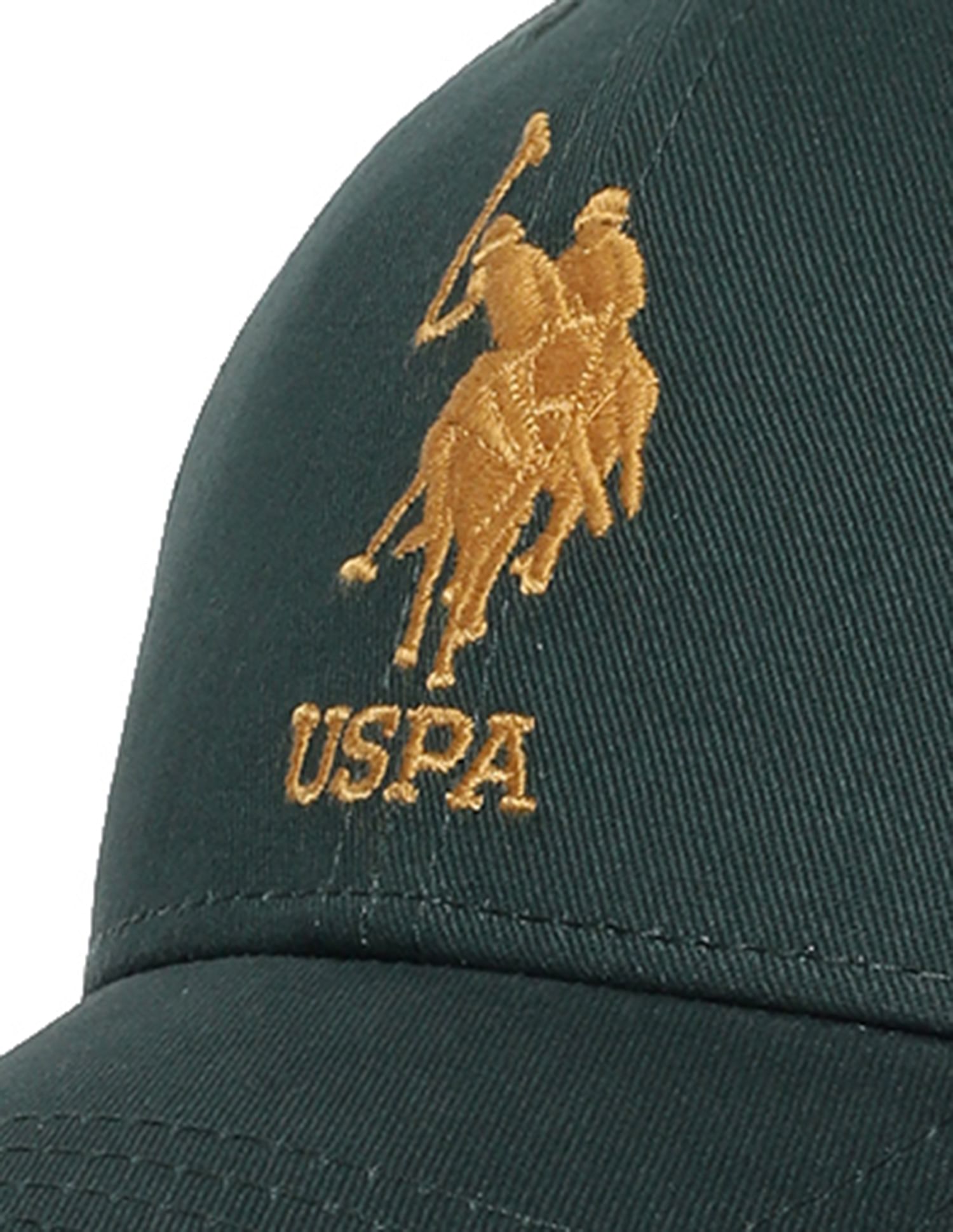 Cotton Solid Lugo Cap Dark Green - U.S. POLO ASSN. | Large