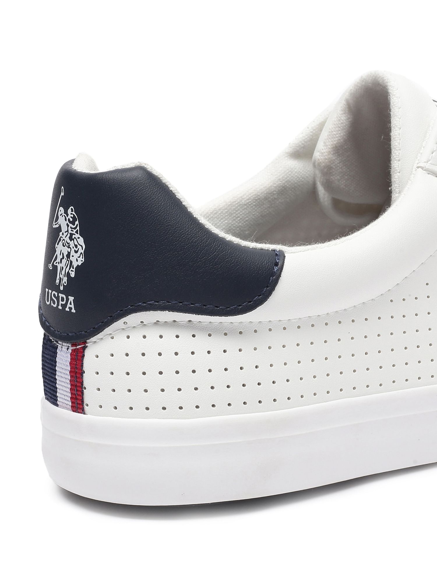 Men Perforated Lace Up Carpon 2.0 Sneakers White - U.S. POLO ASSN. | Large