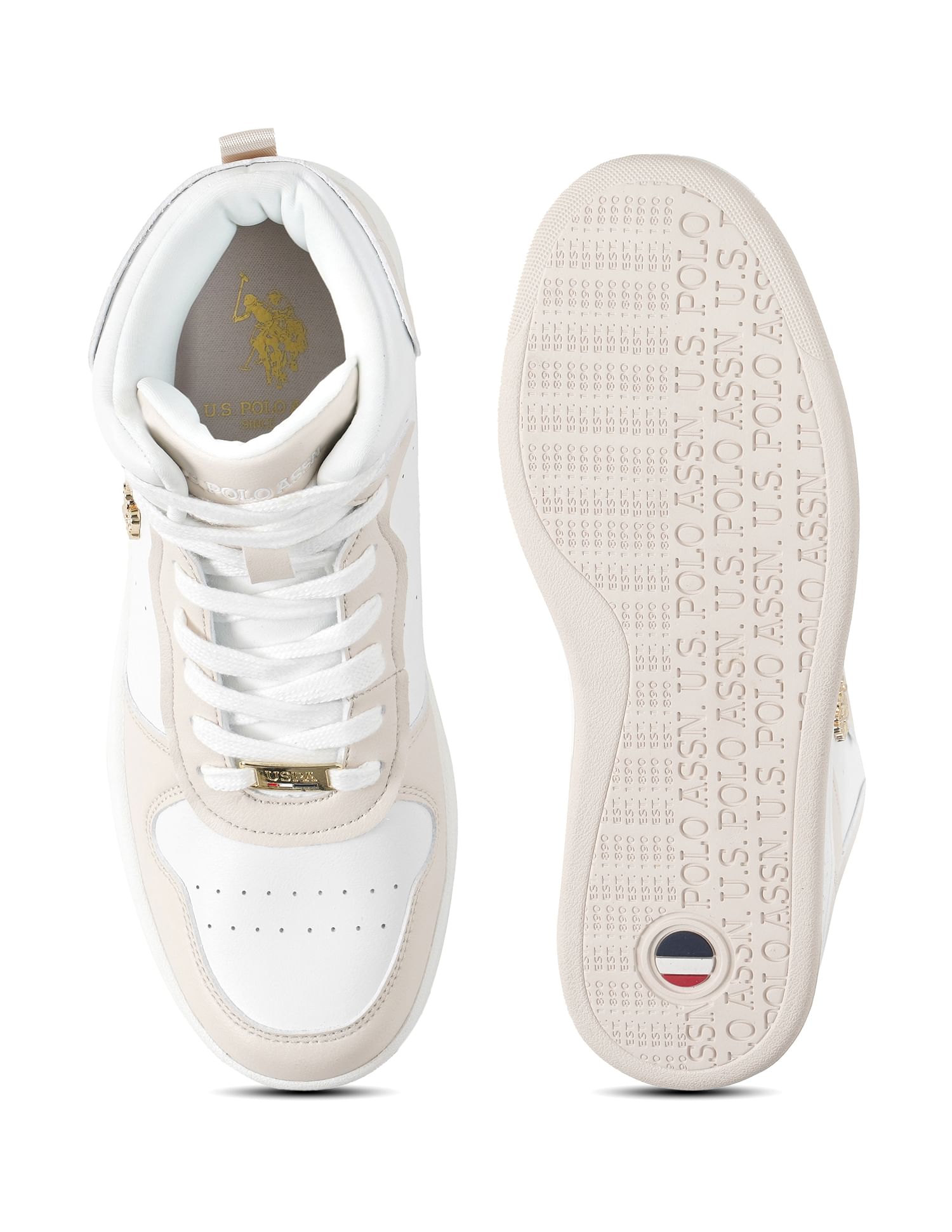 Round Toe Colour Block Rowan Sneakers Nude - U.S. POLO ASSN. | Large