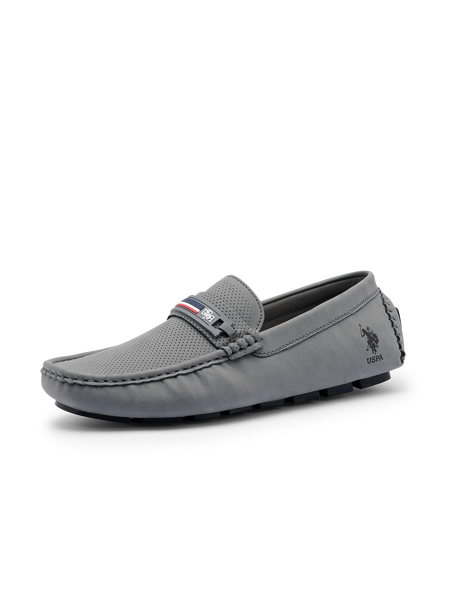 Men Solid Barnes 2.0 Slip On Shoes Grey - U.S. Polo Assn. India | Large