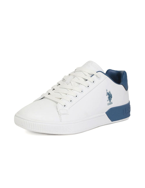 Men White And Blue Colour Block Cator 2.0 Sneakers – U.S. Polo Assn. India