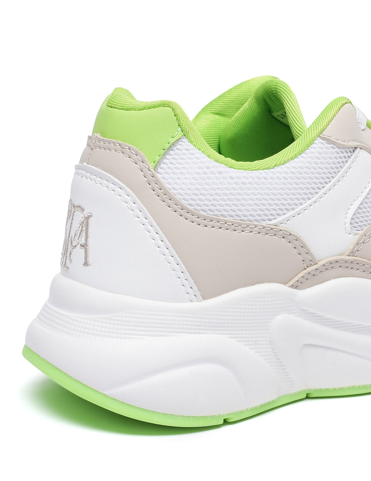 Zuri Panelled Colour Block Lace Up Sneakers Beige - U.S. POLO ASSN. | Large