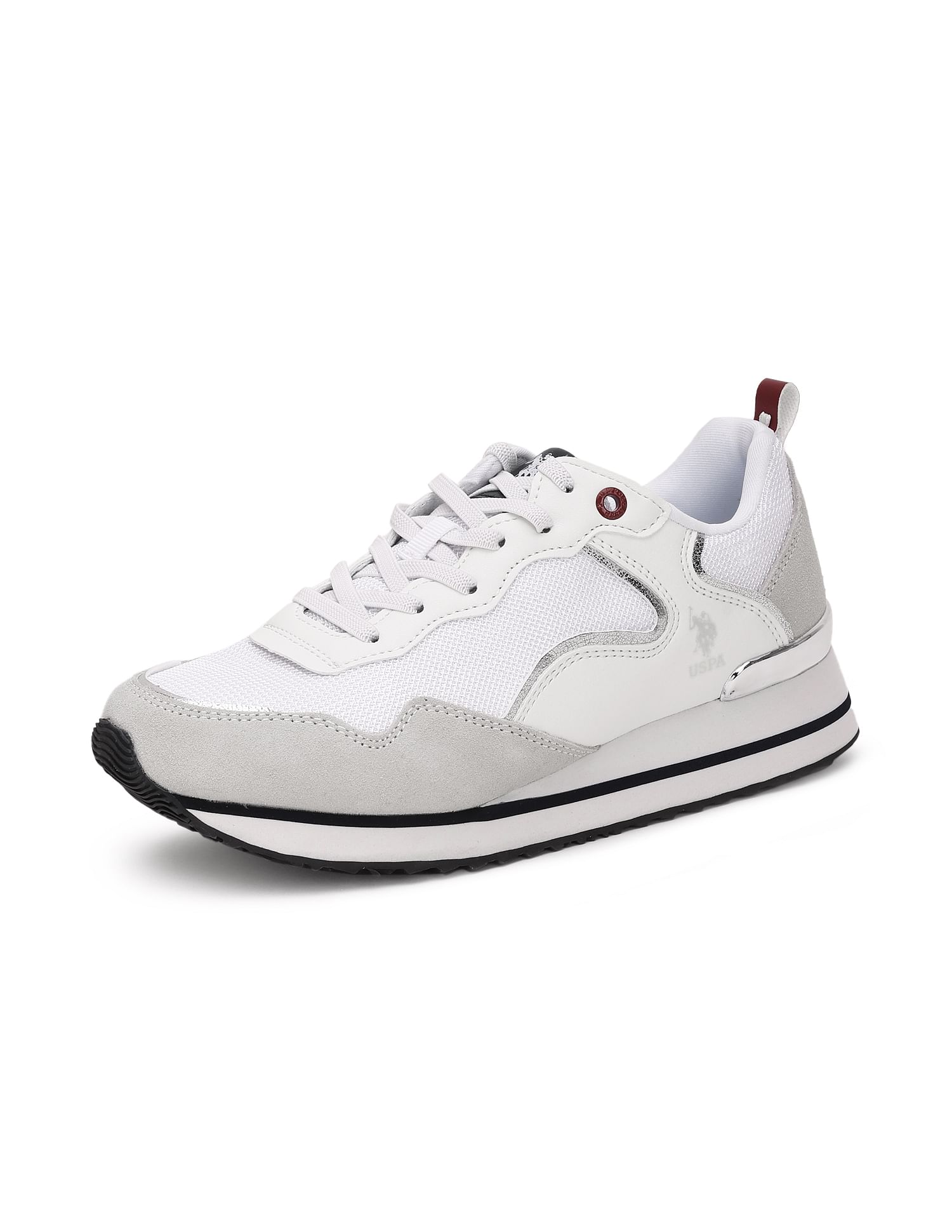 Women Metallic Zoe Sneakers White - U.S. Polo Assn. India | Large