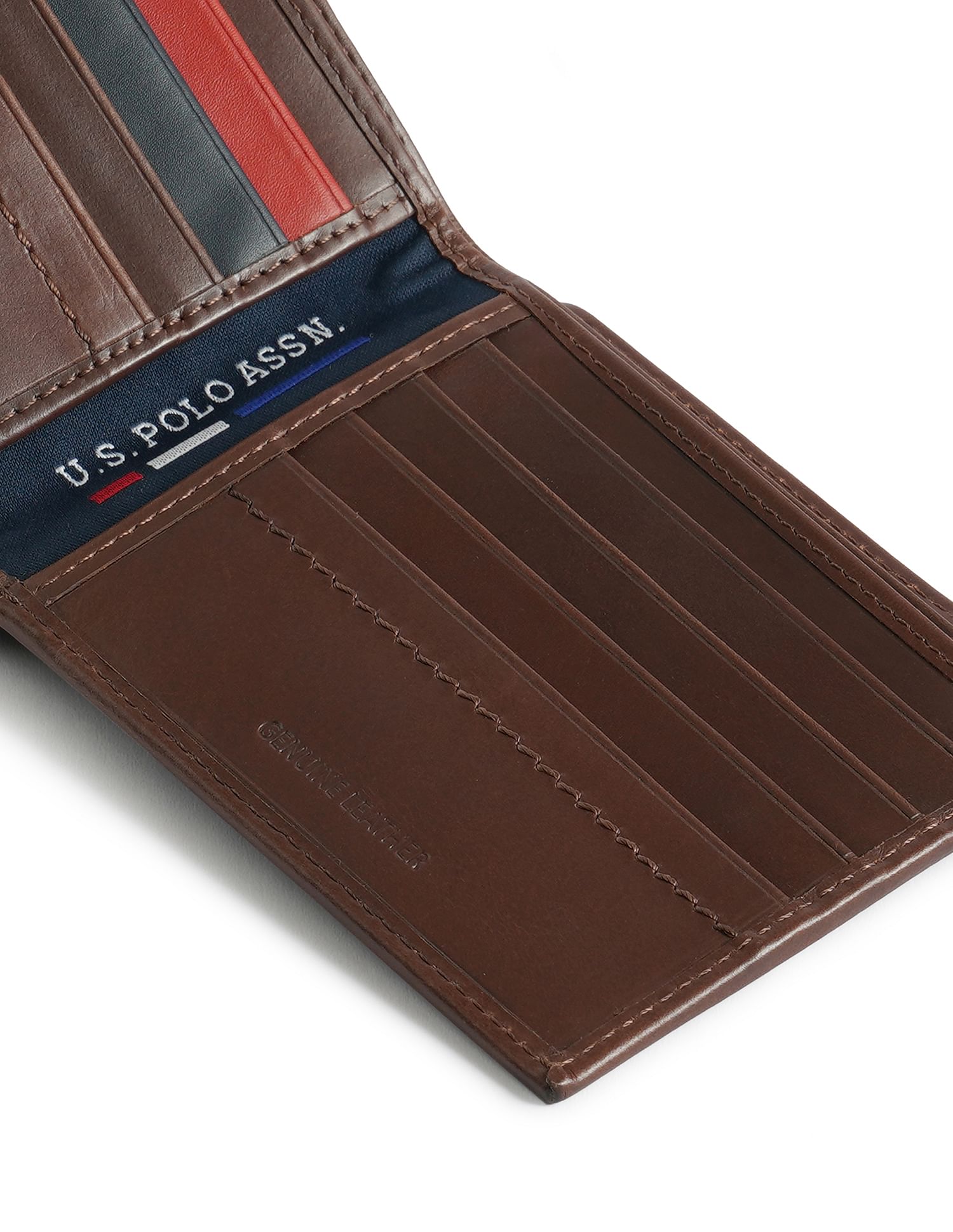 Bi-Fold Solid Wallet Dark Brown - U.S. POLO ASSN. | Large