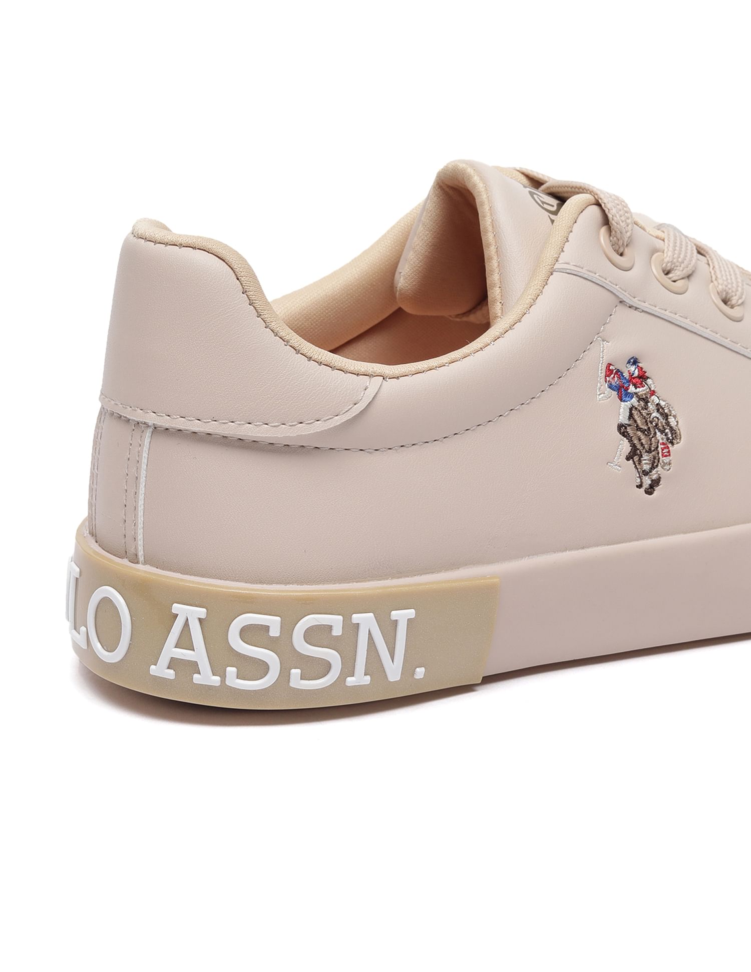 Women Lace Up Aubrey Sneakers Beige - U.S. POLO ASSN. | Large