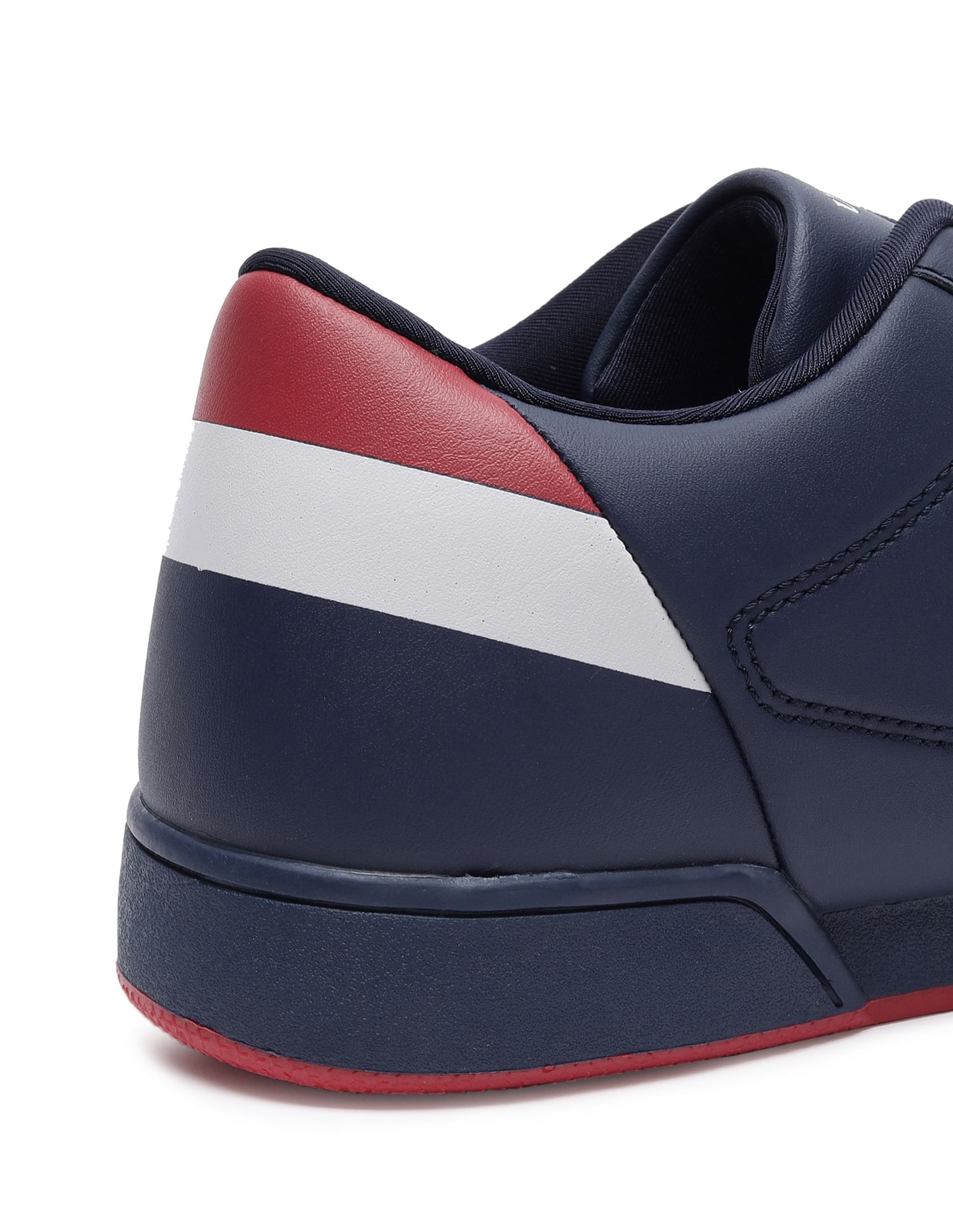 Men Brand Stripe Panelled Jan Sneakers Navy - U.S. Polo Assn. India | Large