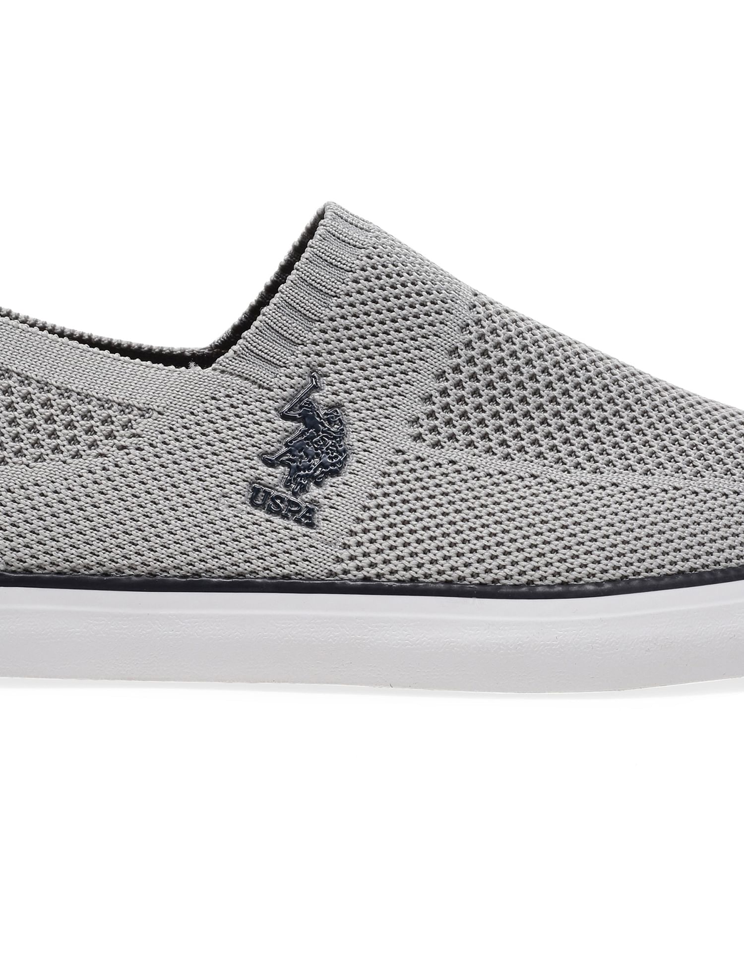 Men Knit Octavia 2.0 Slip On Shoes Grey - U.S. Polo Assn. India | Large