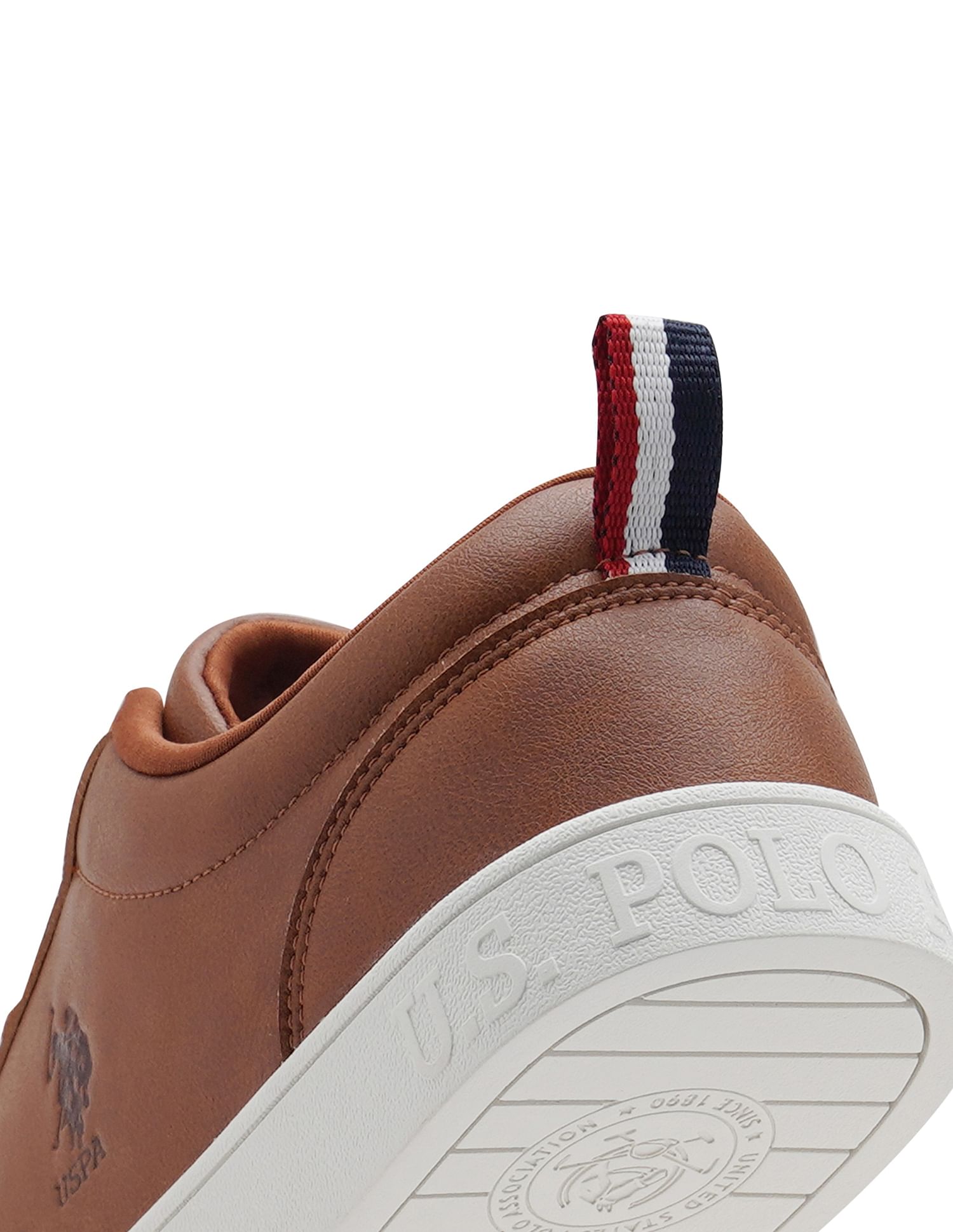 Men High Peel Pu Dorit Lace Up Sneakers Tan - U.S. Polo Assn. India | Large