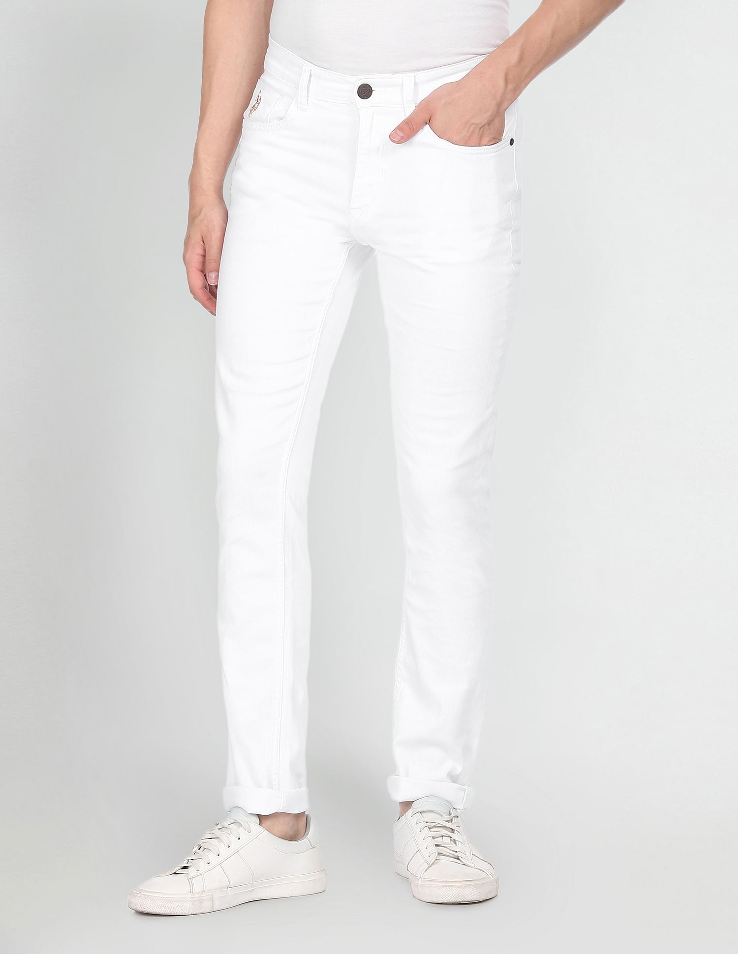 Mid Rise Regallo Skinny Jeans White - U.S. Polo Assn. India | Large