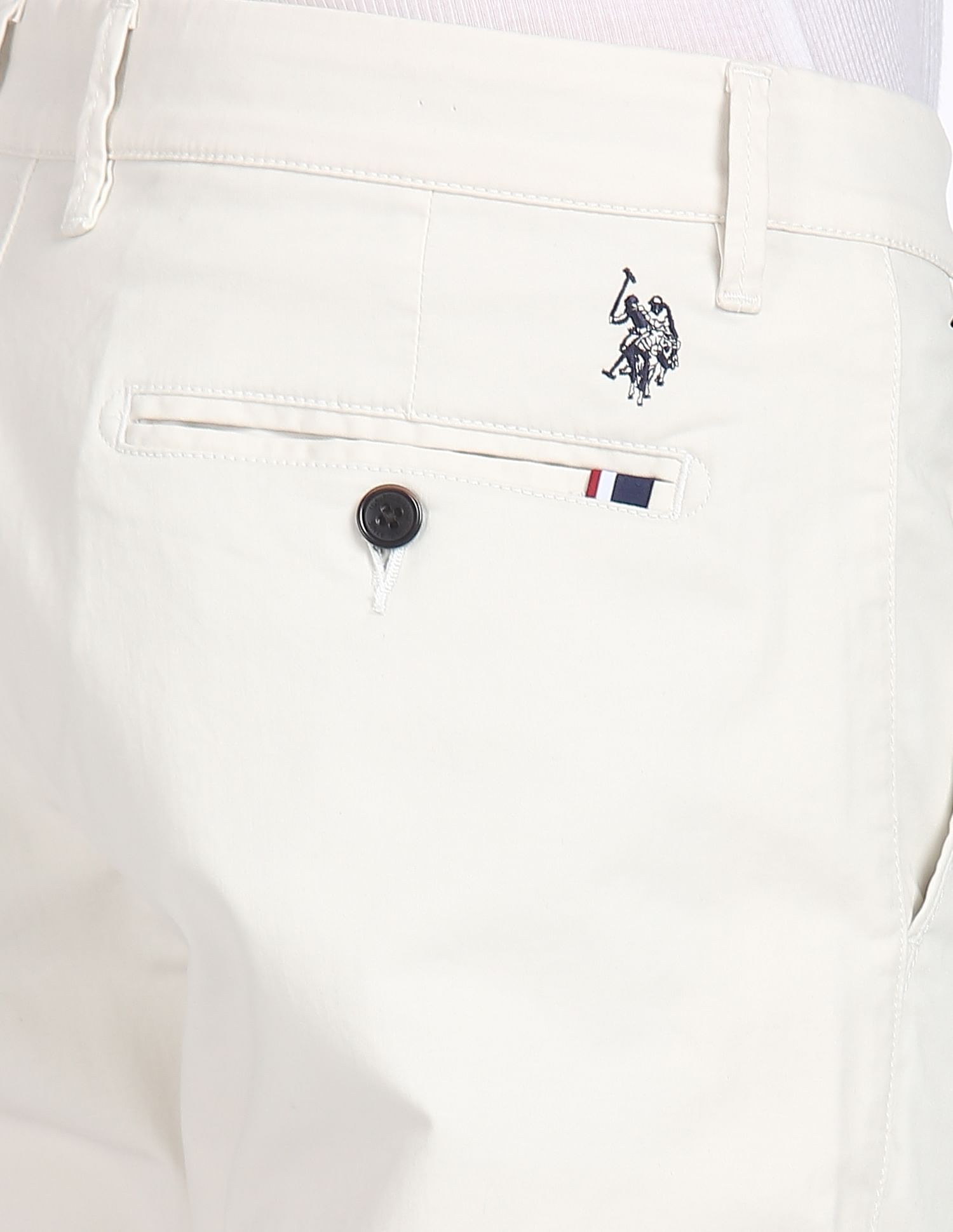 Austin Trim Fit Stretch Chinos Ecru - U.S. POLO ASSN. | Large