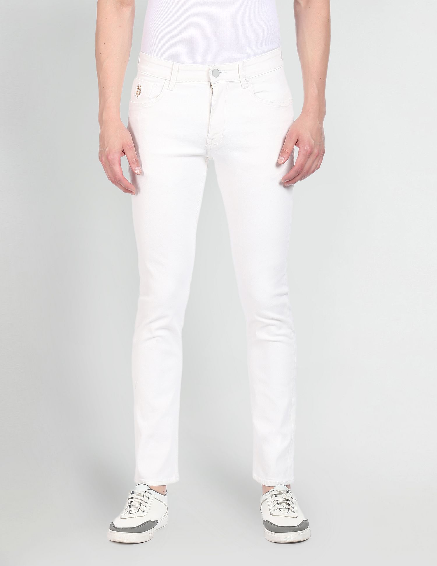 Brandon Slim Tapered Fit Jeans White - U.S. Polo Assn. India | Large