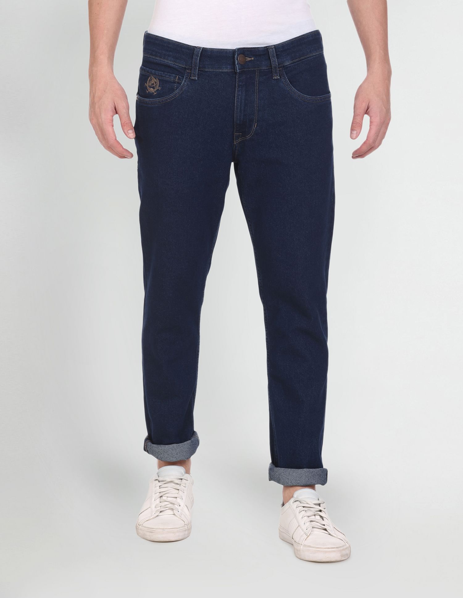 Brandon Slim Tapered Fit Dark Wash Jeans Blue - U.S. POLO ASSN. | Large