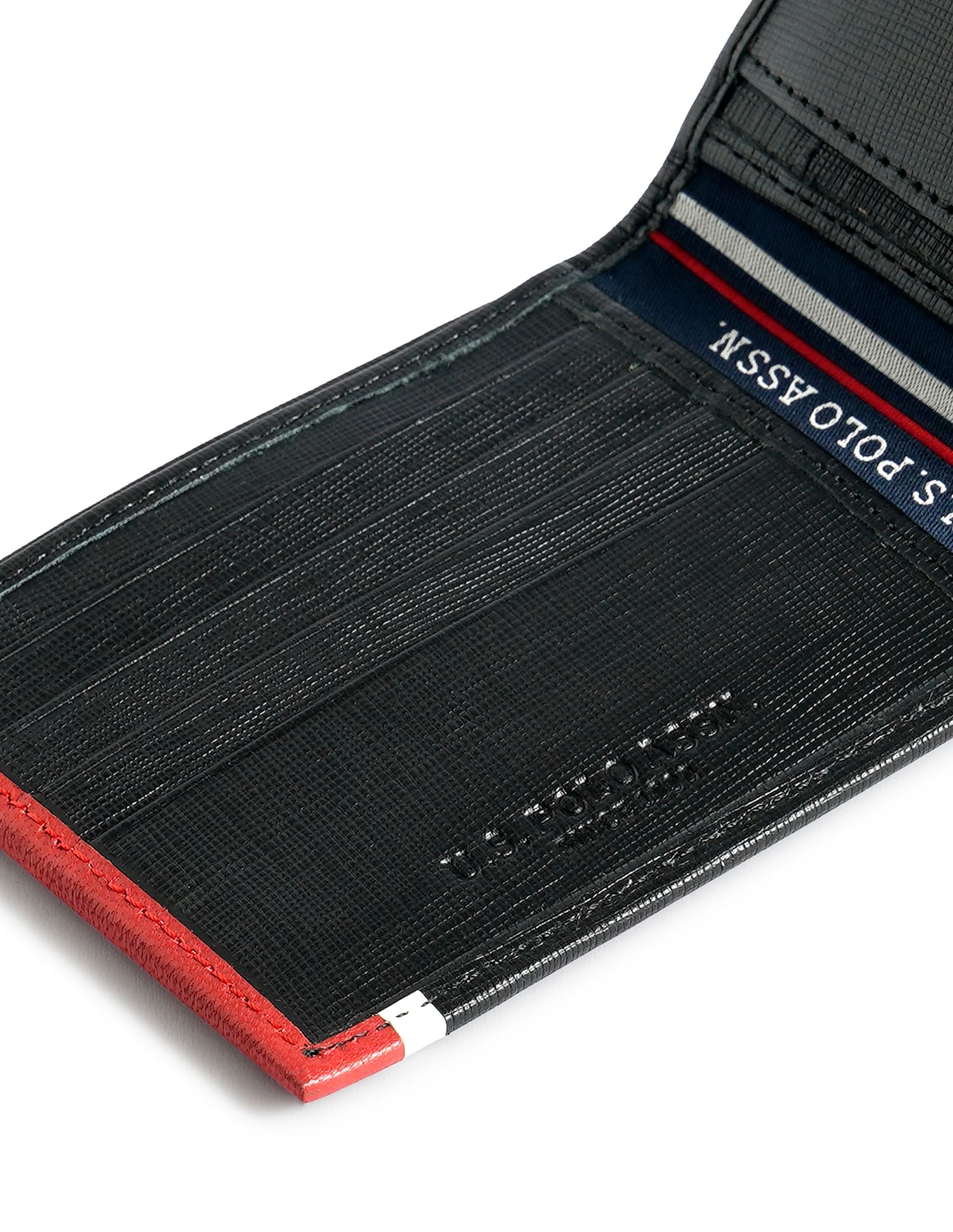 Bi-Fold Vertical Stripe Wallet Black - U.S. POLO ASSN. | Large