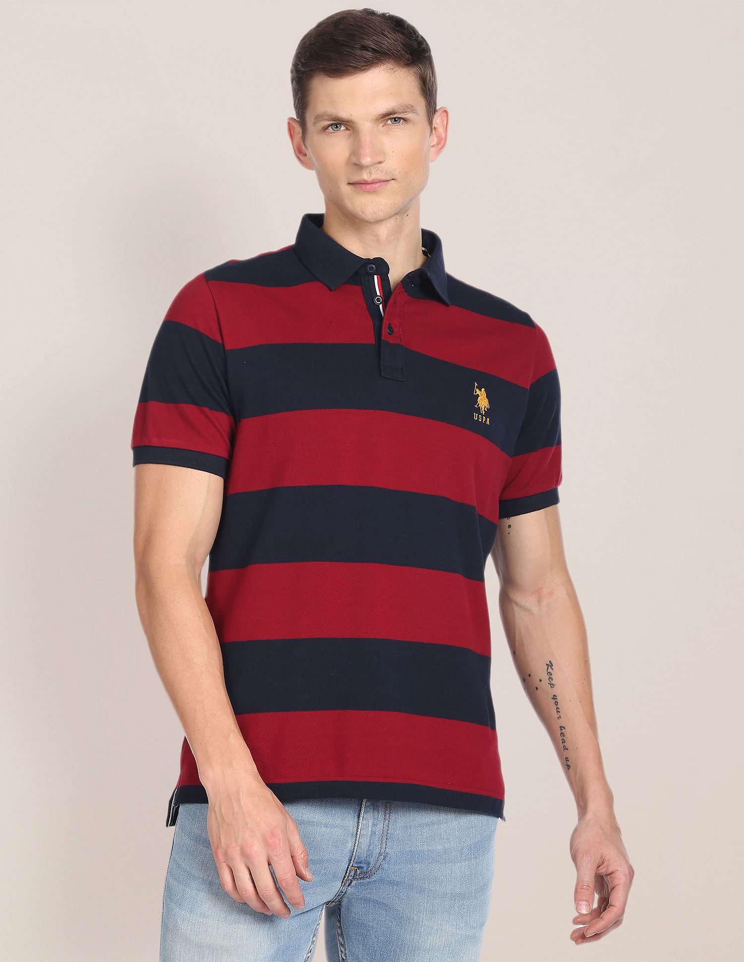 Solid Mascot Polo Shirt Maroon - U.S. Polo Assn. India | Large
