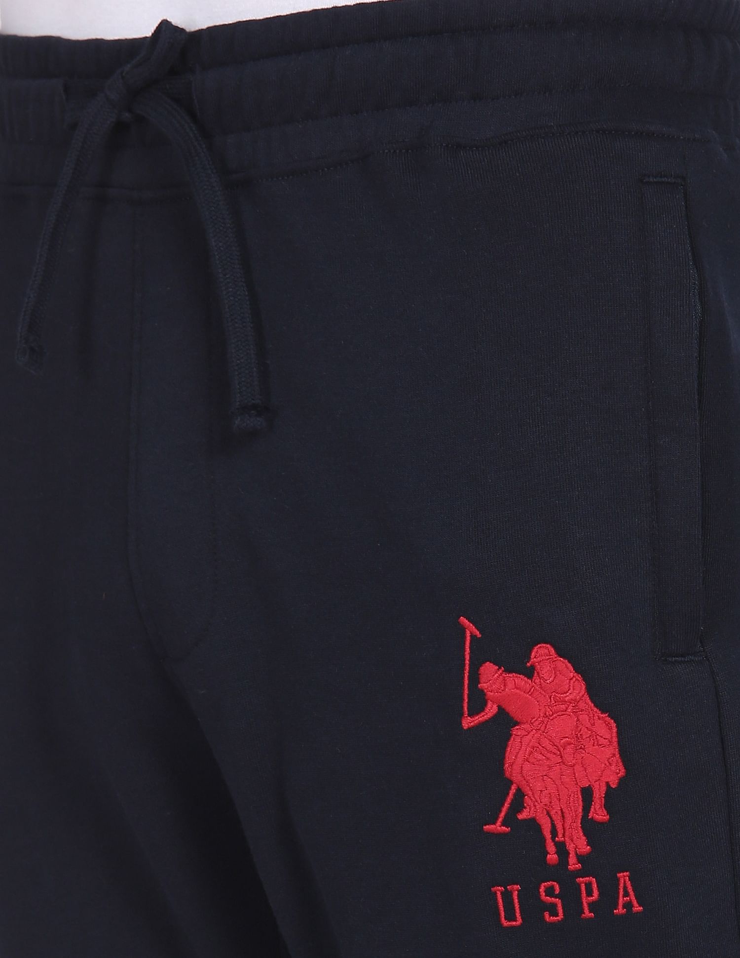 Mid Rise Solid Track Pants Navy - U.S. POLO ASSN. | Large