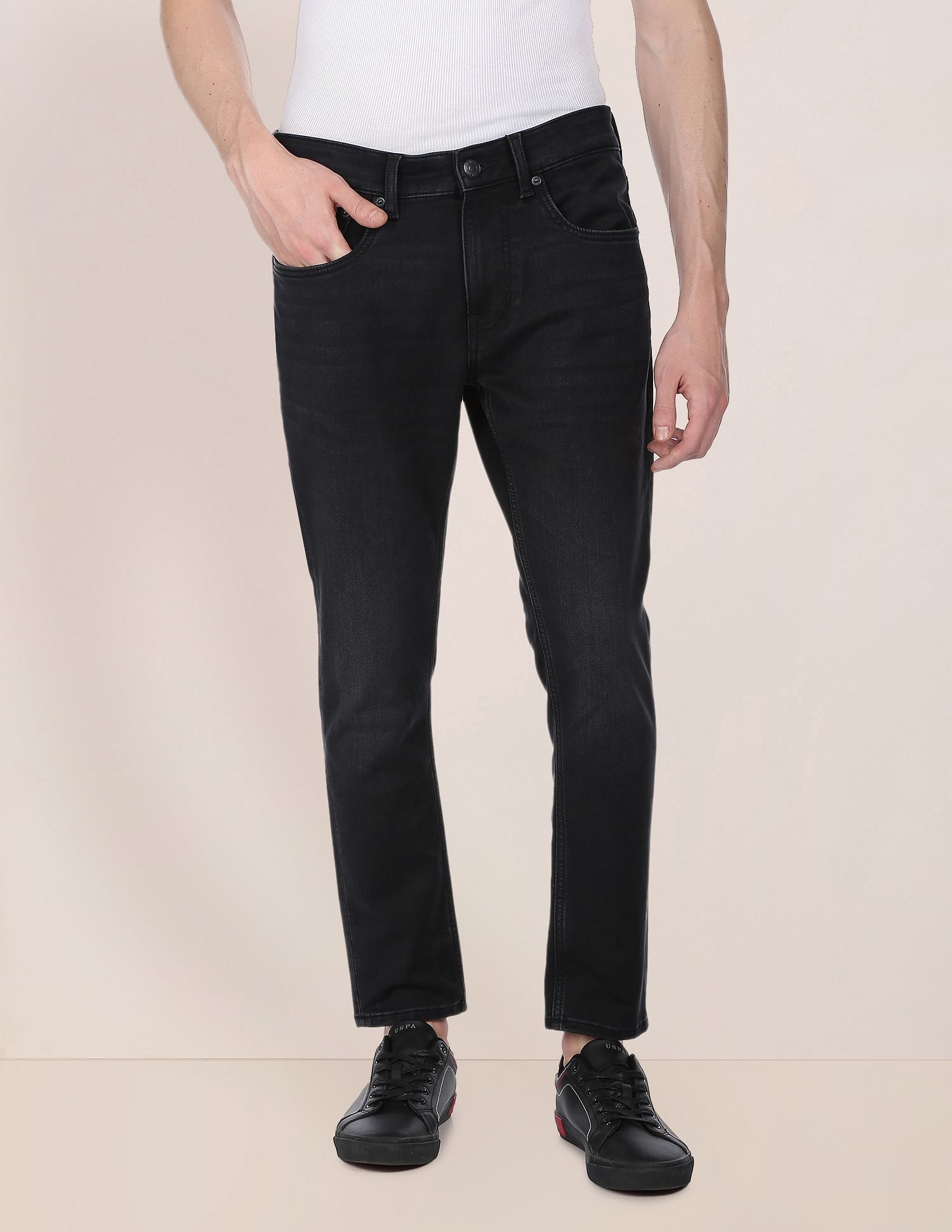 Henry Cropped Super Soft Jeans Black - U.S. Polo Assn. India | Large