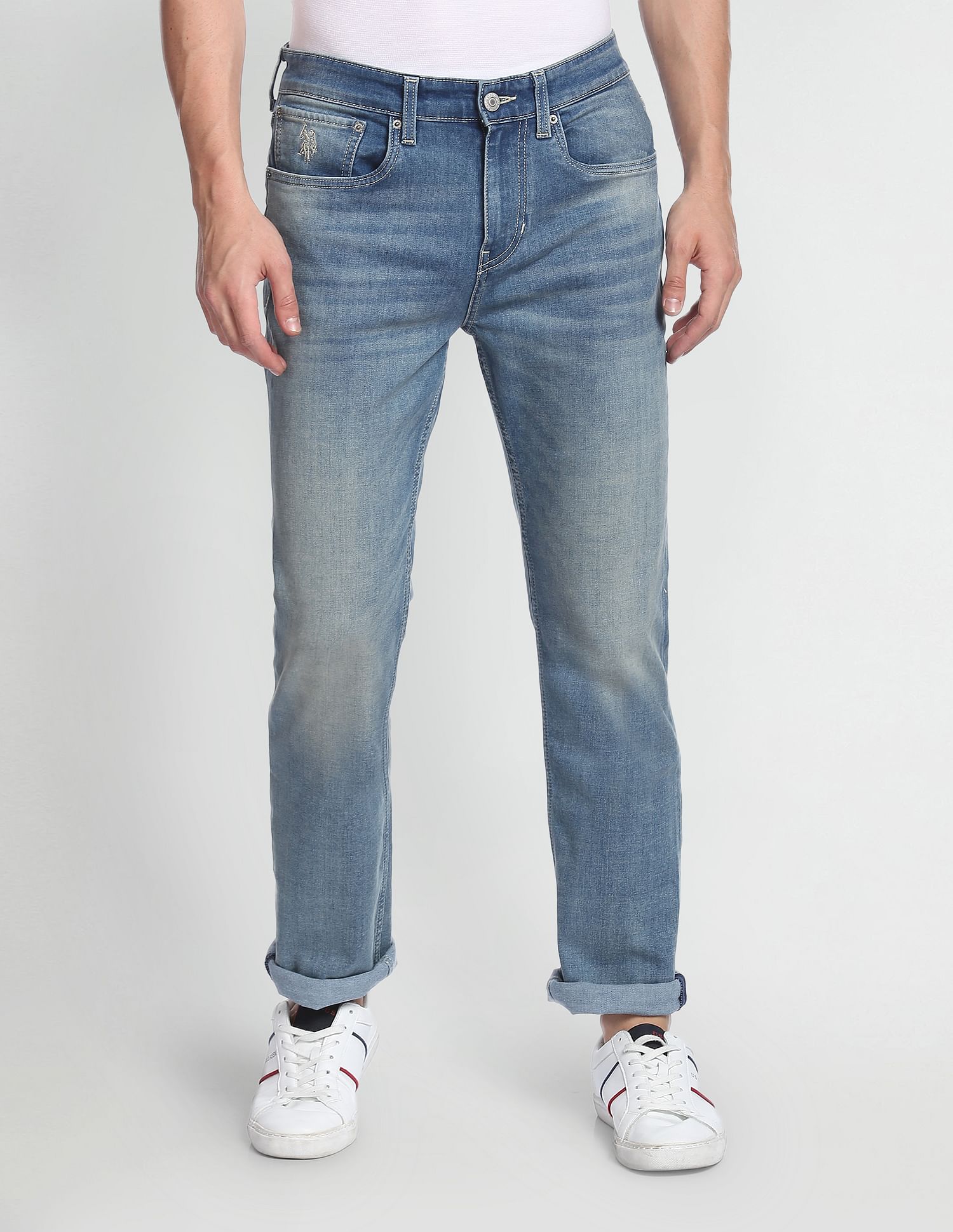 Harold Slim Straight Fit Kooltex Performance Jeans Blue - U.S. Polo Assn. India | Large