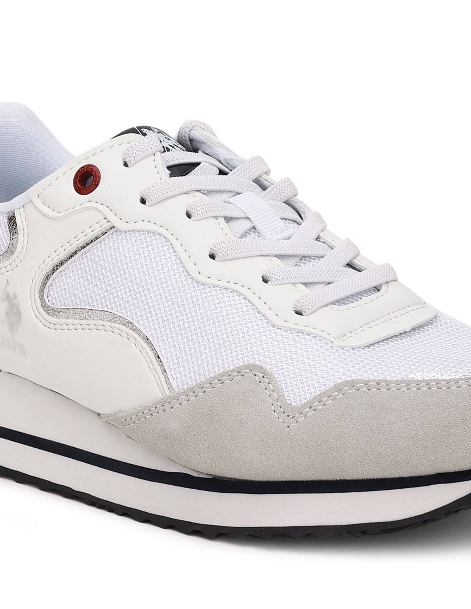 Women Metallic Zoe Sneakers White - U.S. Polo Assn. India | Large