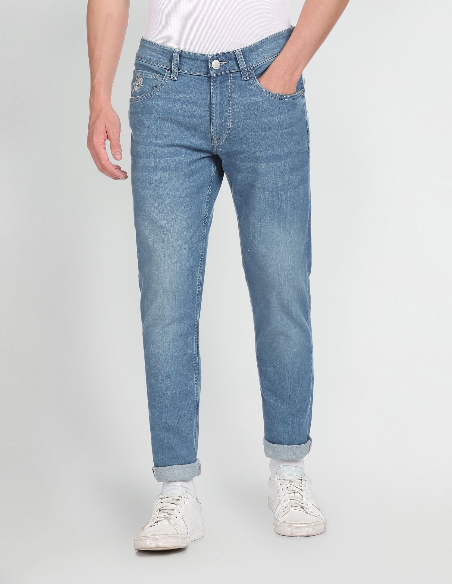 Mid Rise Brandon Slim Tapered Fit Jeans Blue - U.S. Polo Assn. India | Large